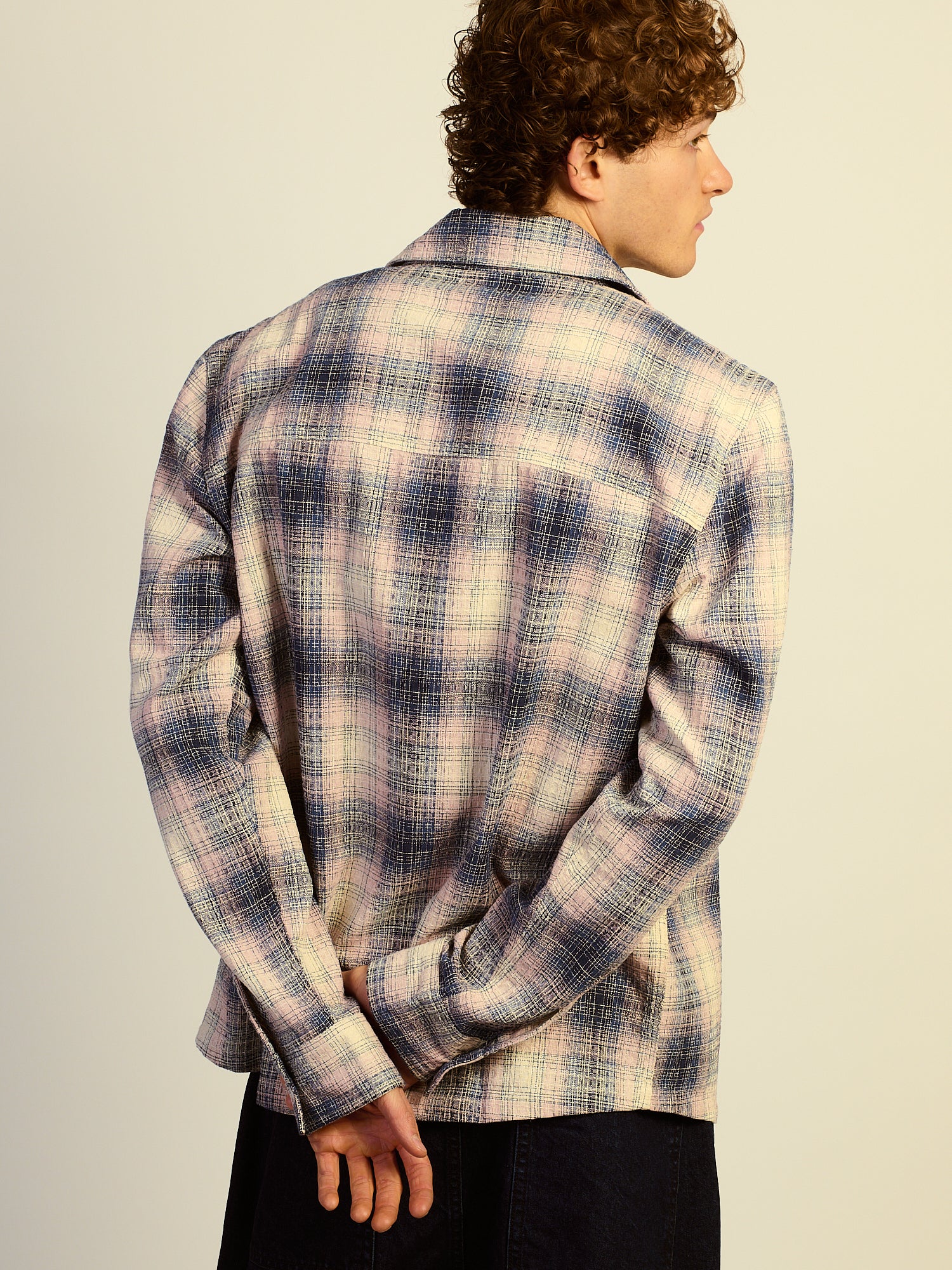 KOLBY BOXY PLAID SHIRT - NATURAL - Image 4