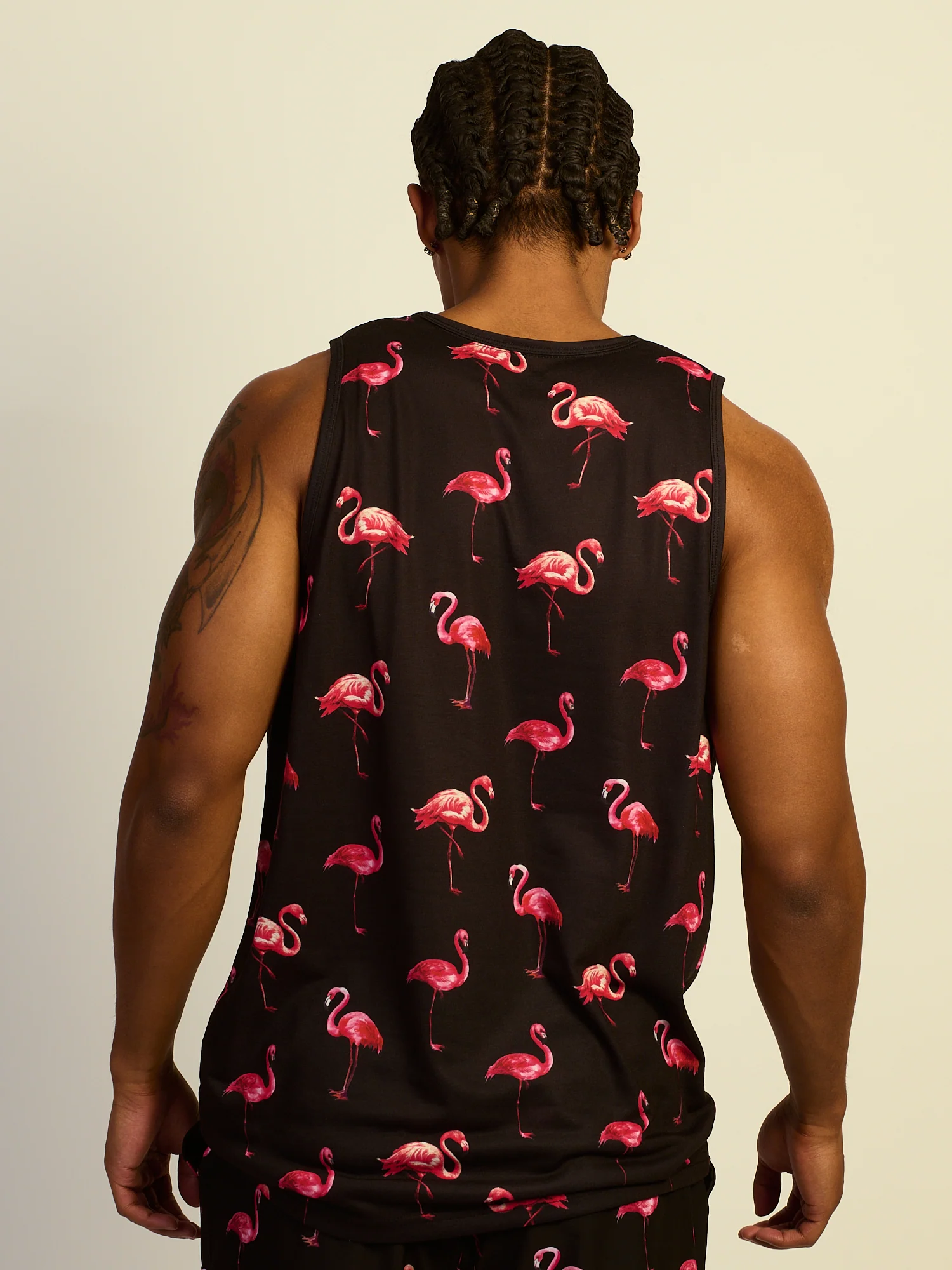 KOLBY SWIM FLAMINGO TANK TOP - BLACK - Image 4