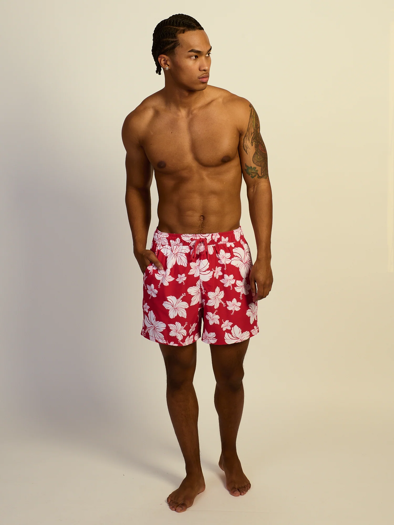 KOLBY SWIM HIBISCUS 5in STRETCH SWIM SHORT - Image 2