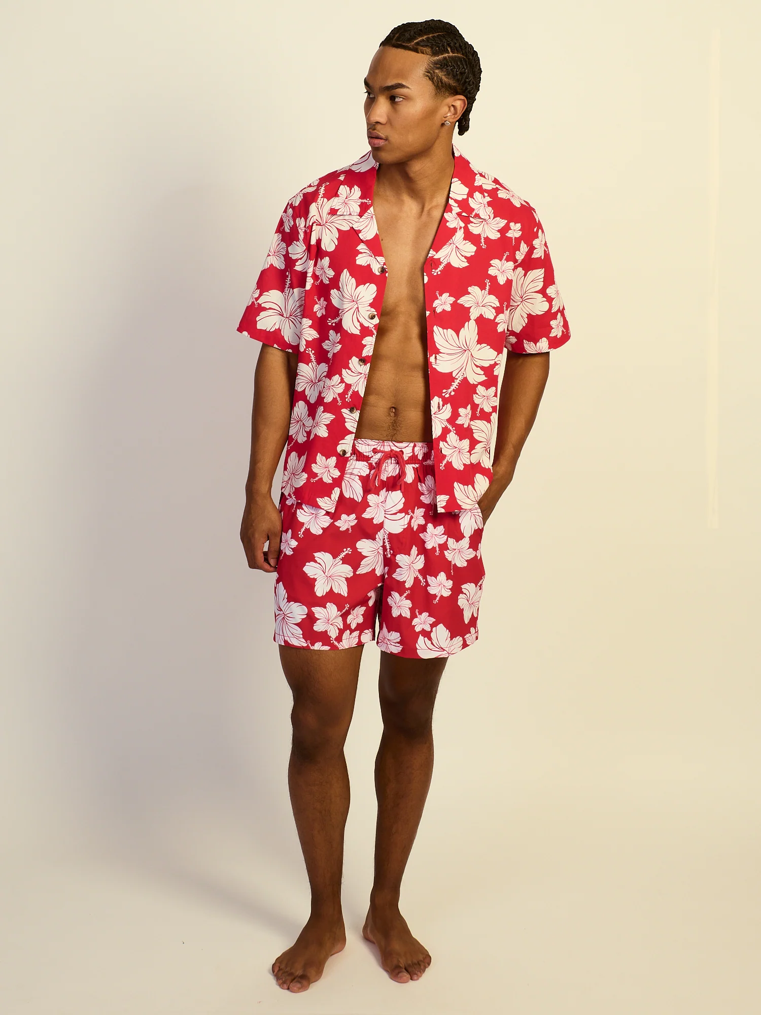KOLBY SWIM HIBISCUS 5in STRETCH SWIM SHORT - Image 6