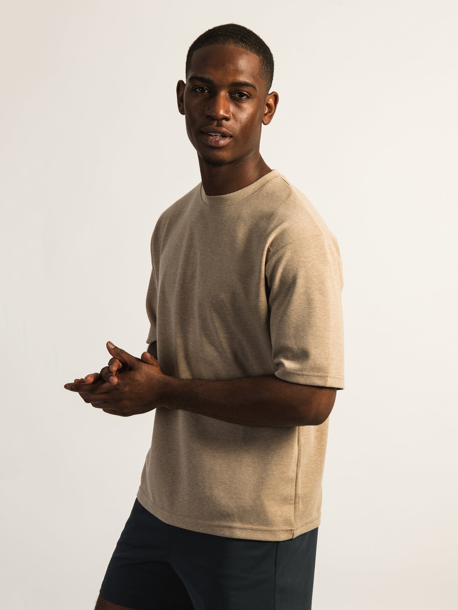 KOLBY KEEP COOL BOXY FIT TEE - HEATHER BROWN - Image 3