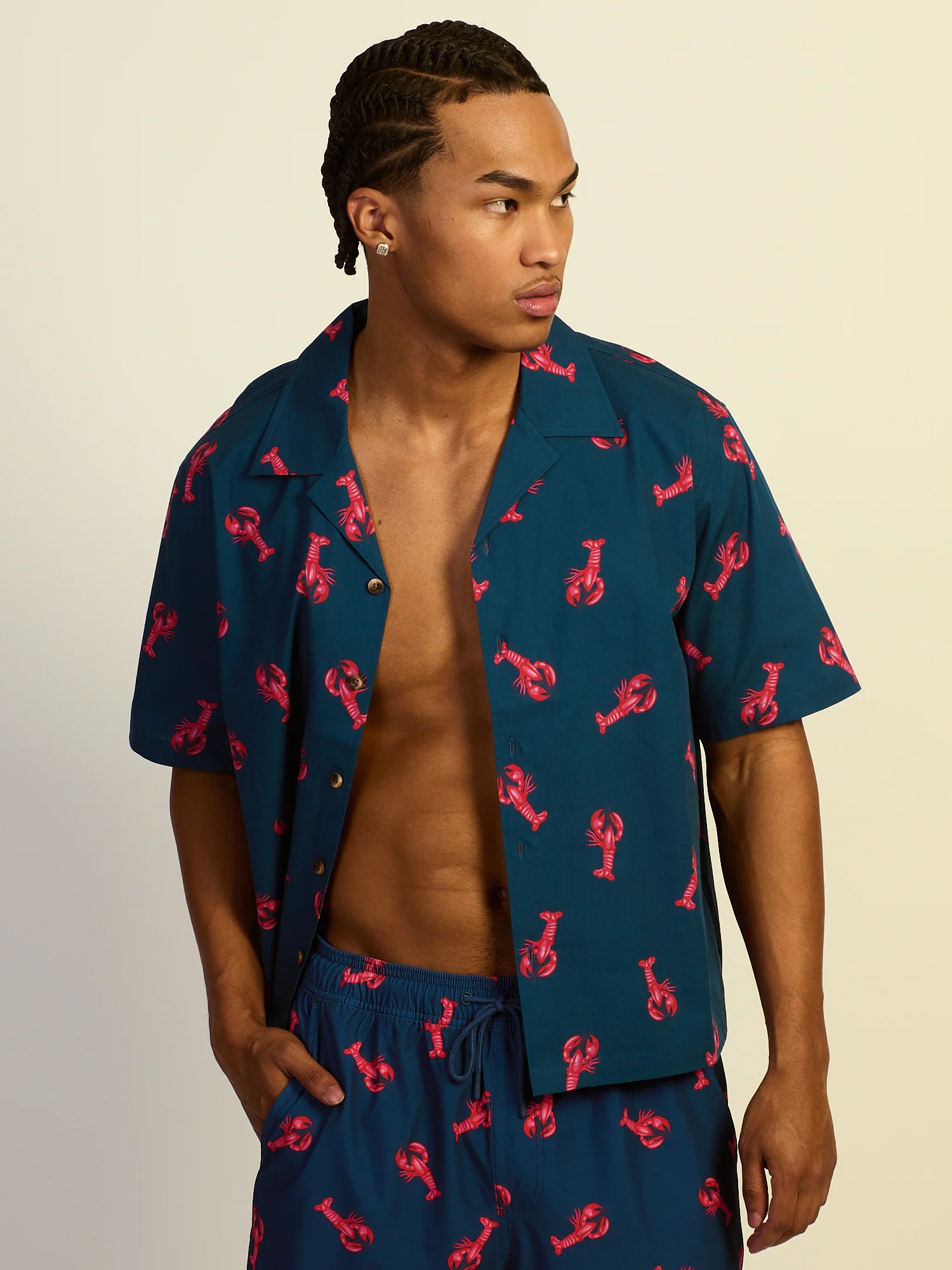 KOLBY SWIM LOBSTER SC WOVEN SHIRT - NAVY - Image 5