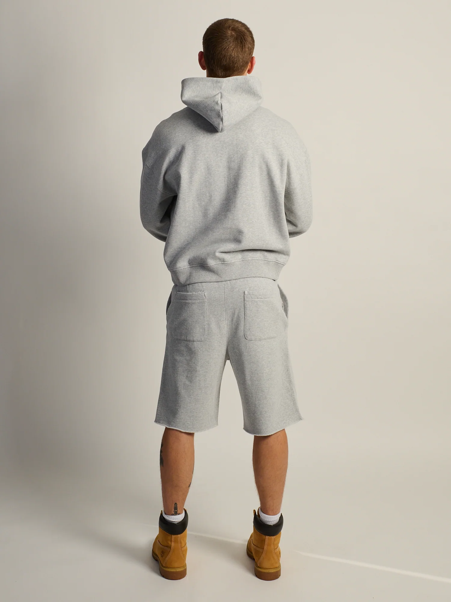 KOLBY RELAXED FIT HOODIE - HEATHER GREY - Image 4