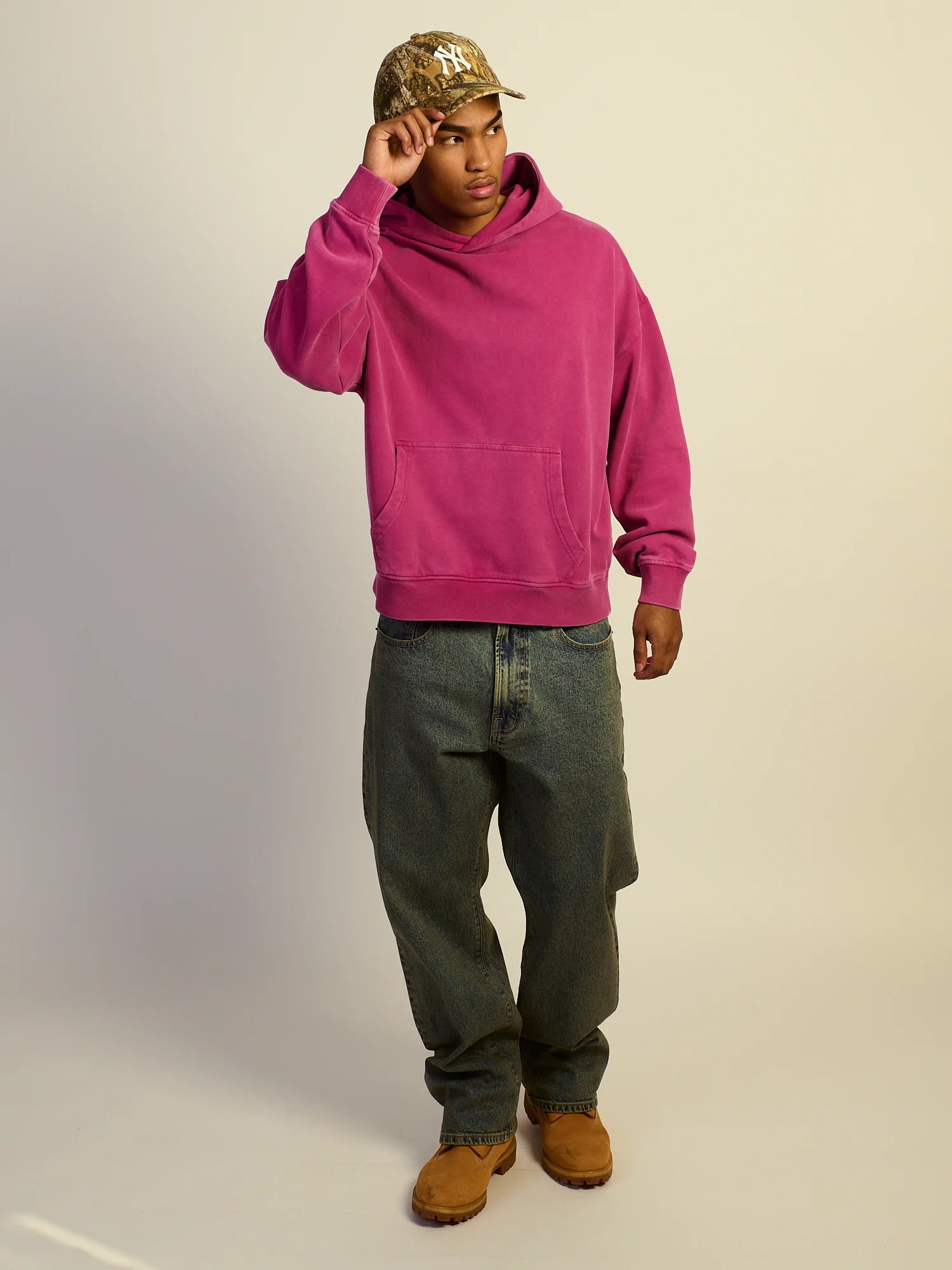 KOLBY RELAXED FIT HOODIE - MAGENTA - Image 2