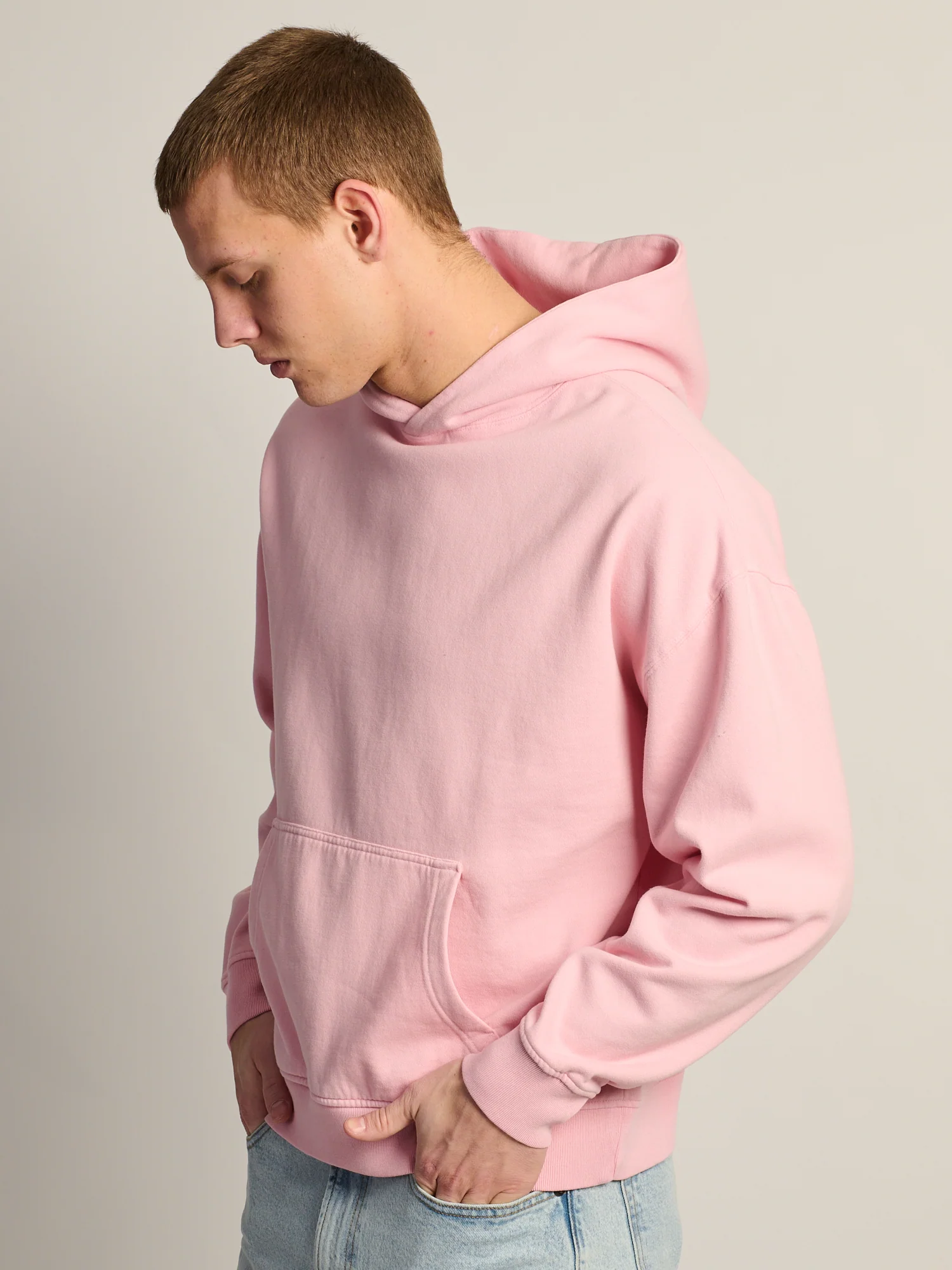 KOLBY RELAXED FIT HOODIE - PINK - Image 3