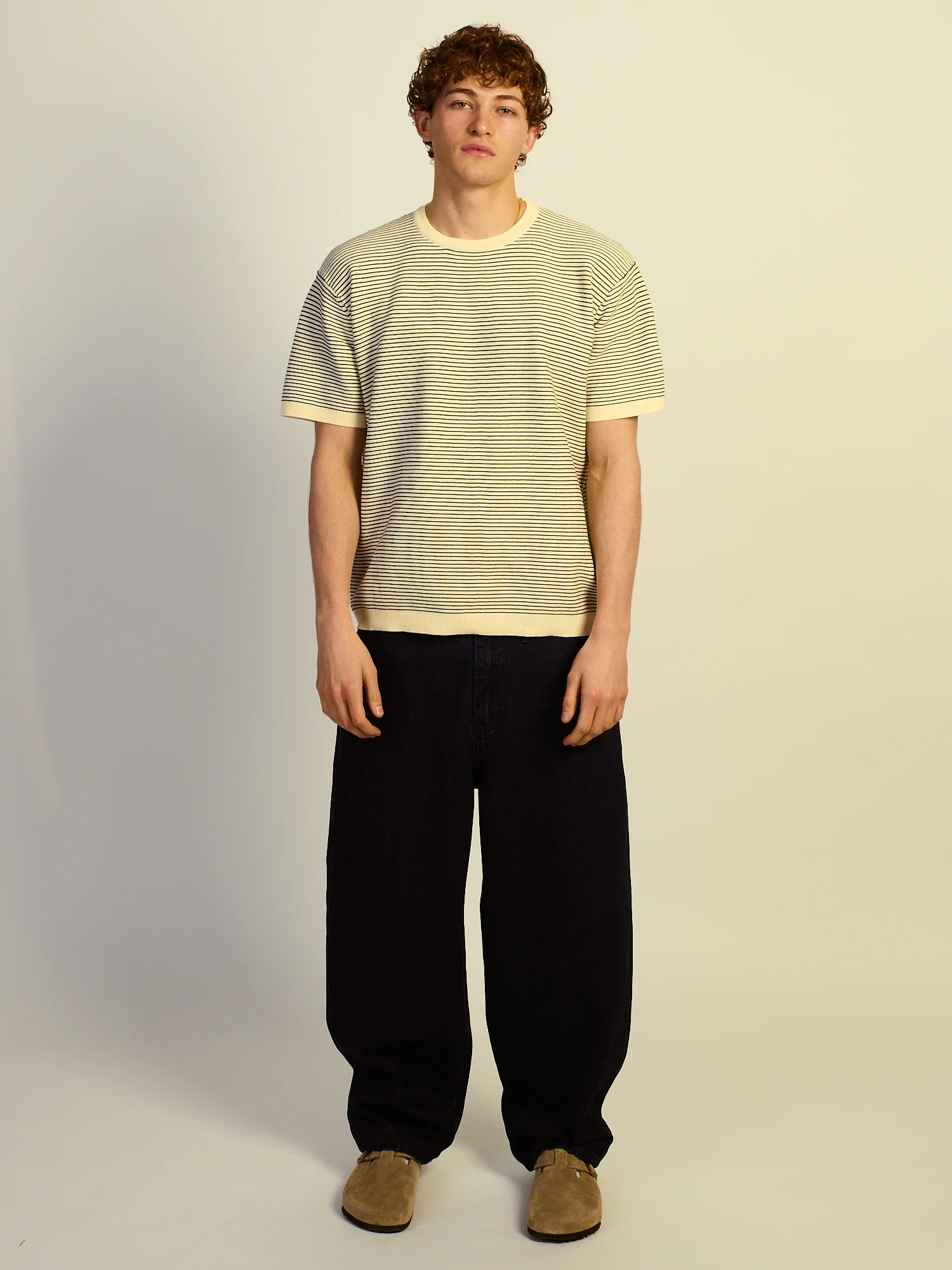 KOLBY RELAXED FIT KNIT TEE - NATURAL - Image 2