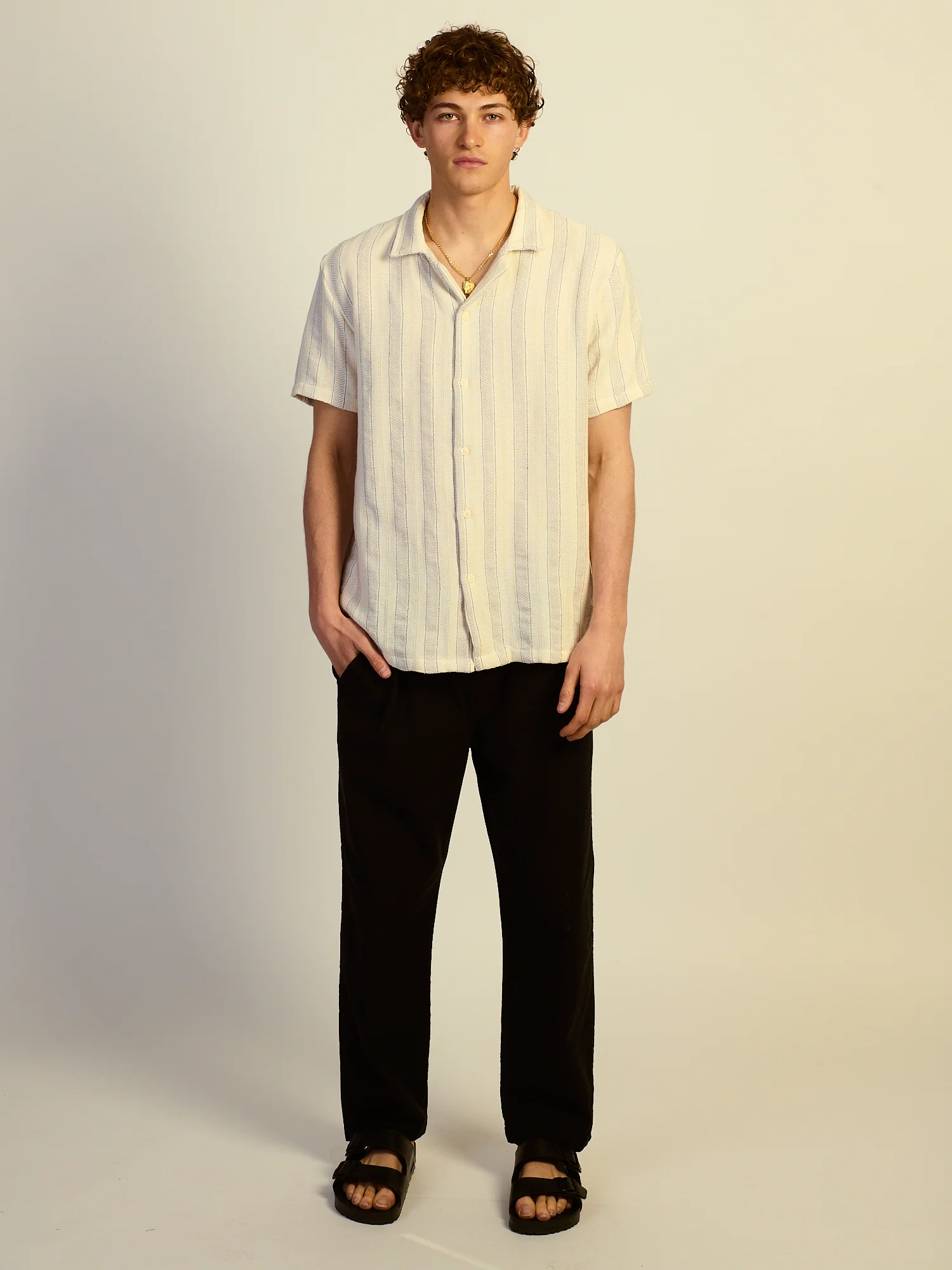 KOLBY RELAXED FIT LN BLEND PANT - BLACK - Image 2