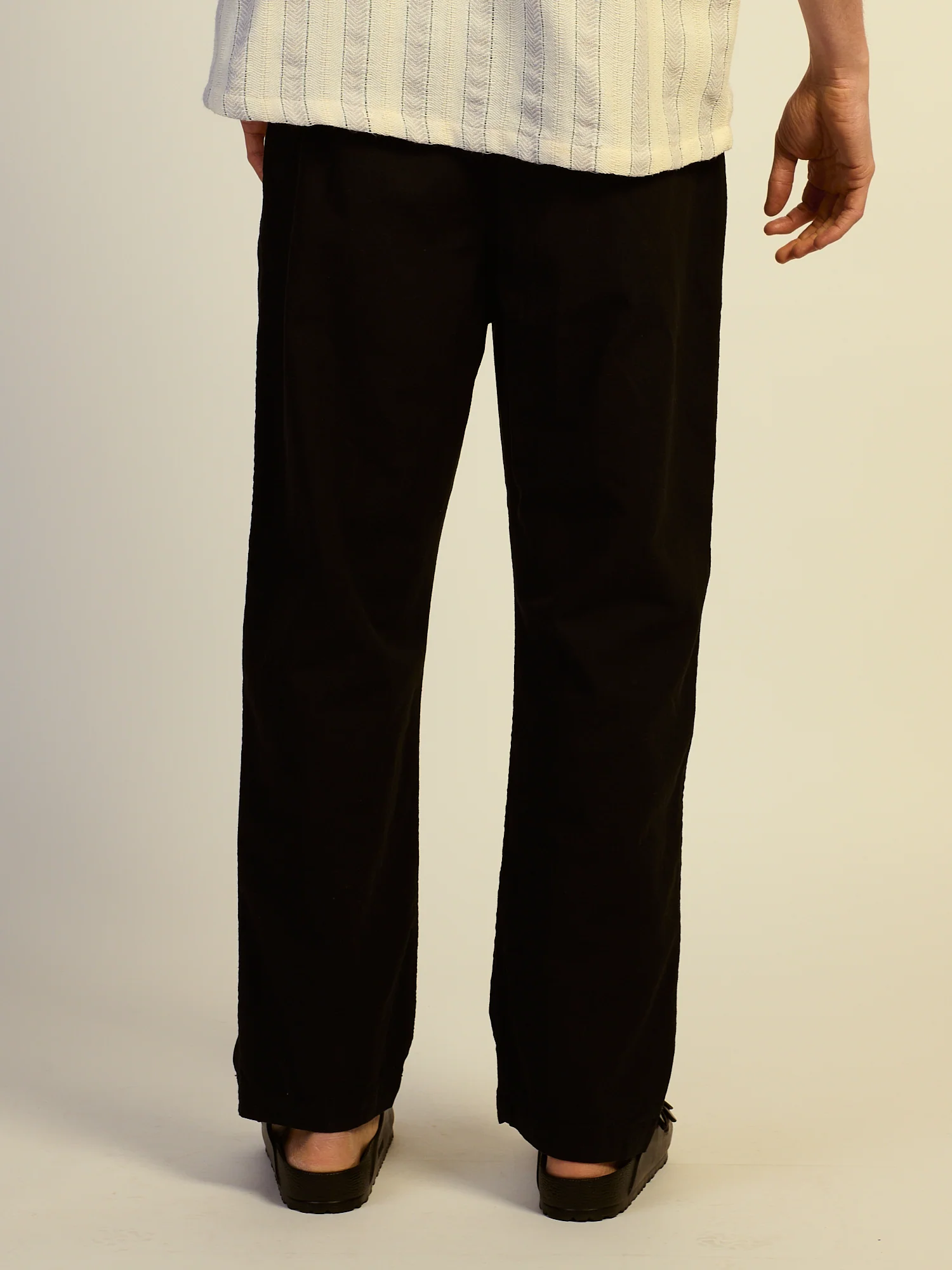 KOLBY RELAXED FIT LN BLEND PANT - BLACK - Image 4