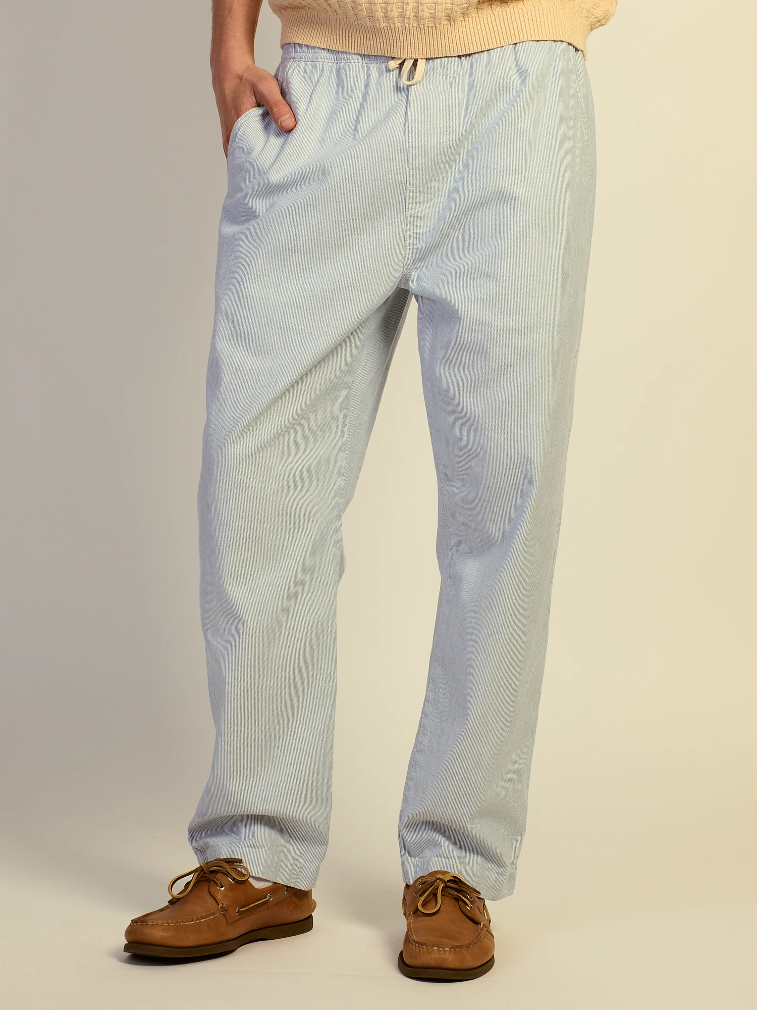 KOLBY RELAXED FIT LN BLEND PANT - BLUE - Image 2