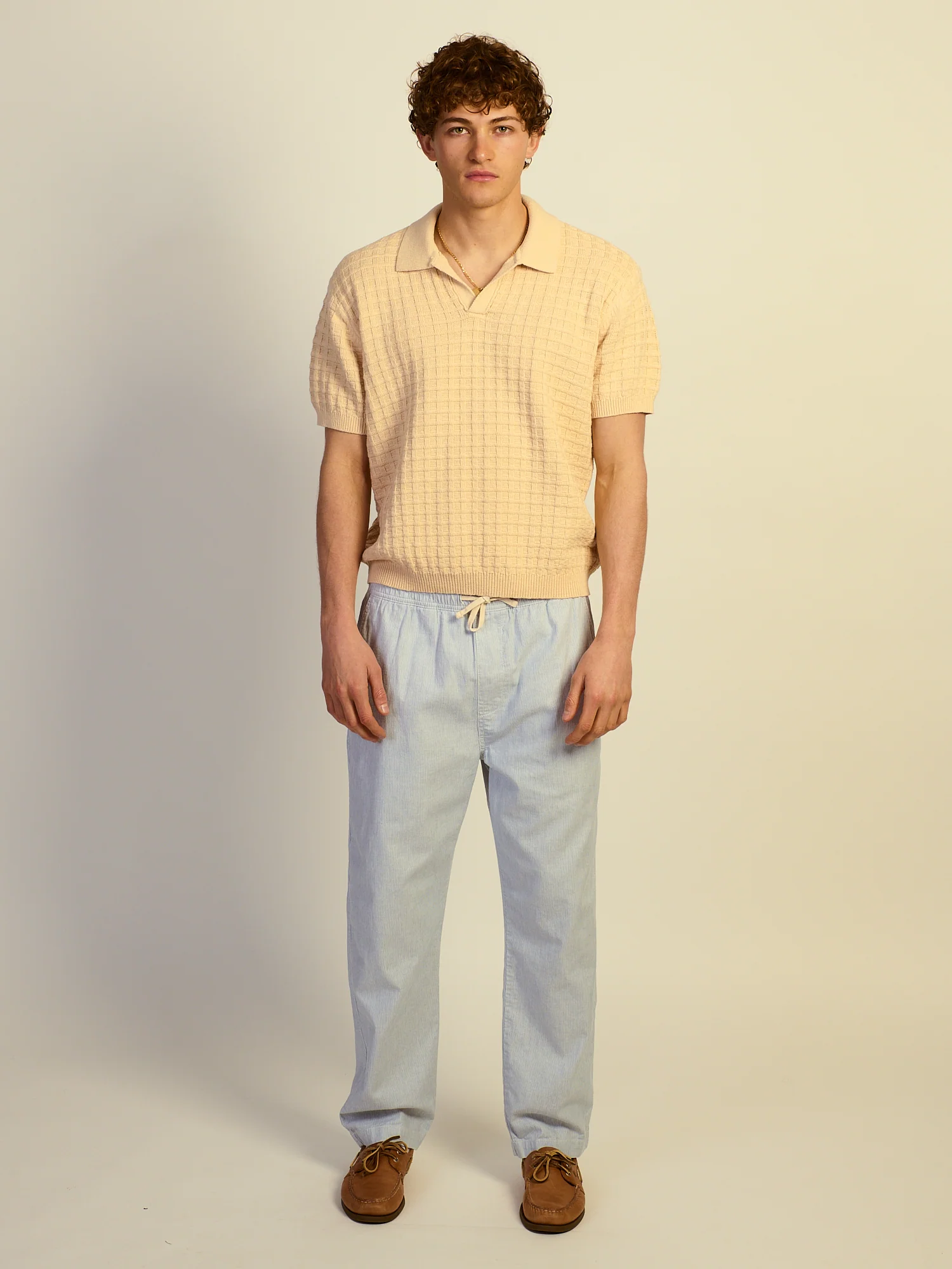 KOLBY RELAXED FIT LN BLEND PANT - BLUE - Image 3