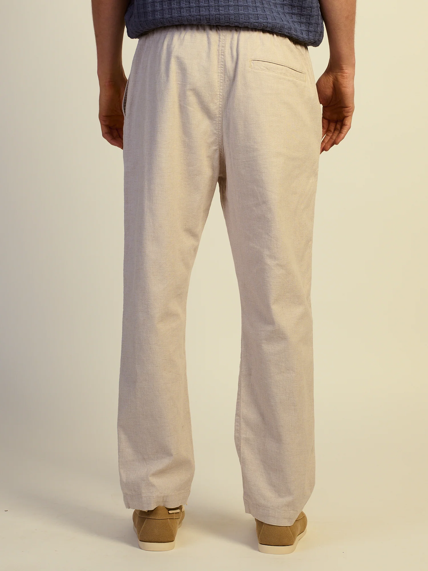 KOLBY RELAXED FIT LN BLEND PANT - NATURAL - Image 4