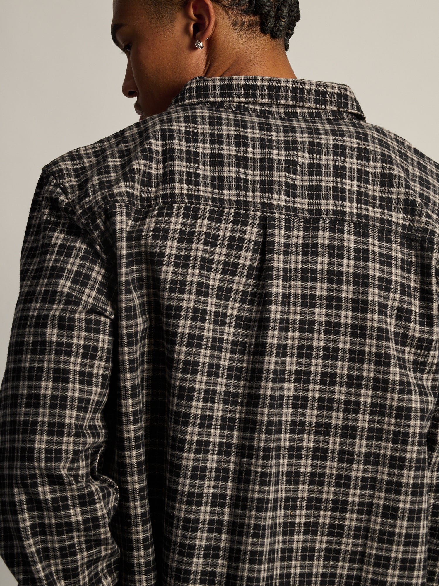 KOLBY SHORT CUT FLANNEL - BLACK - Image 7