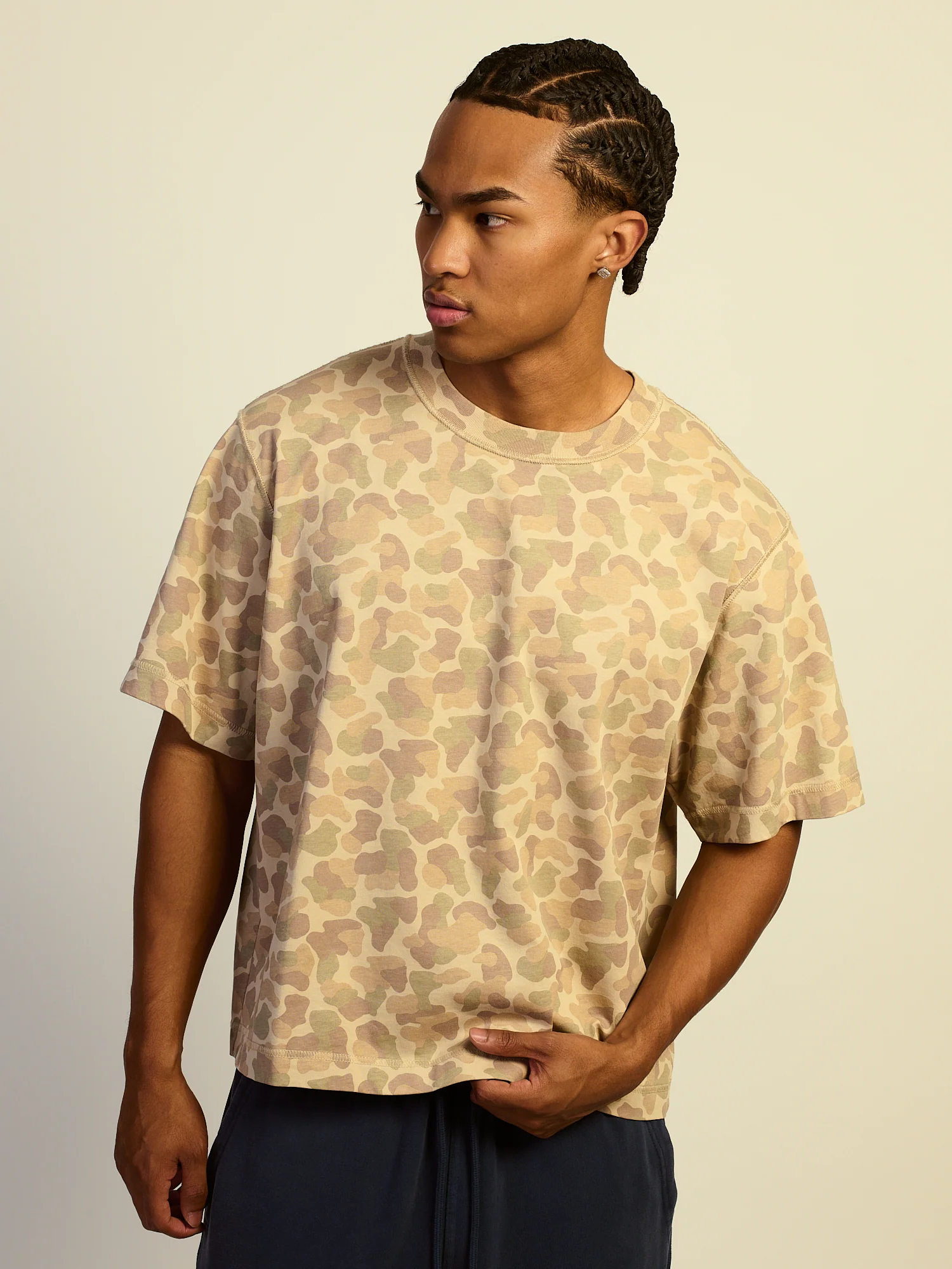 KOLBY SHORT CUT HEAVYWEIGHT TEE - CAMO - Image 2