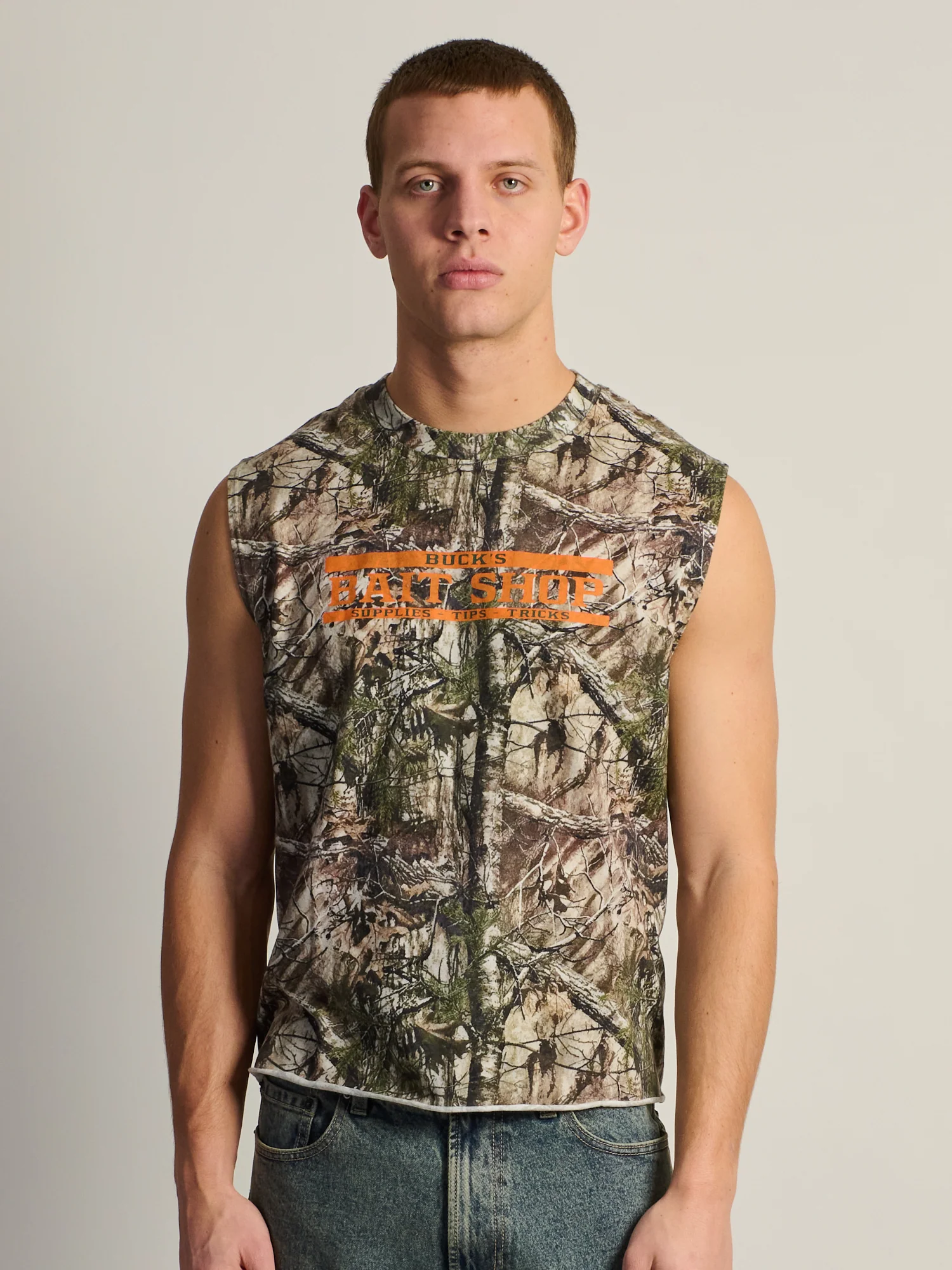 KOLBY SHORT CUT MUSCLE TANK - CAMO