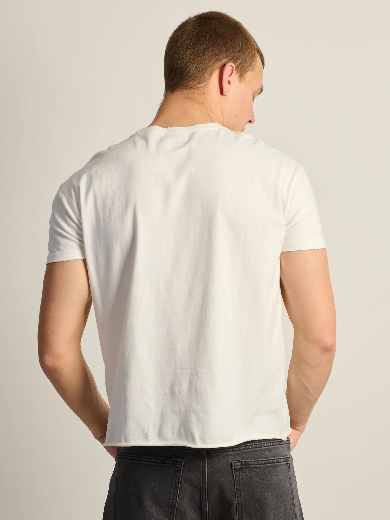 KOLBY SHORT CUT MUSCLE TEE - WHITE - Image 5