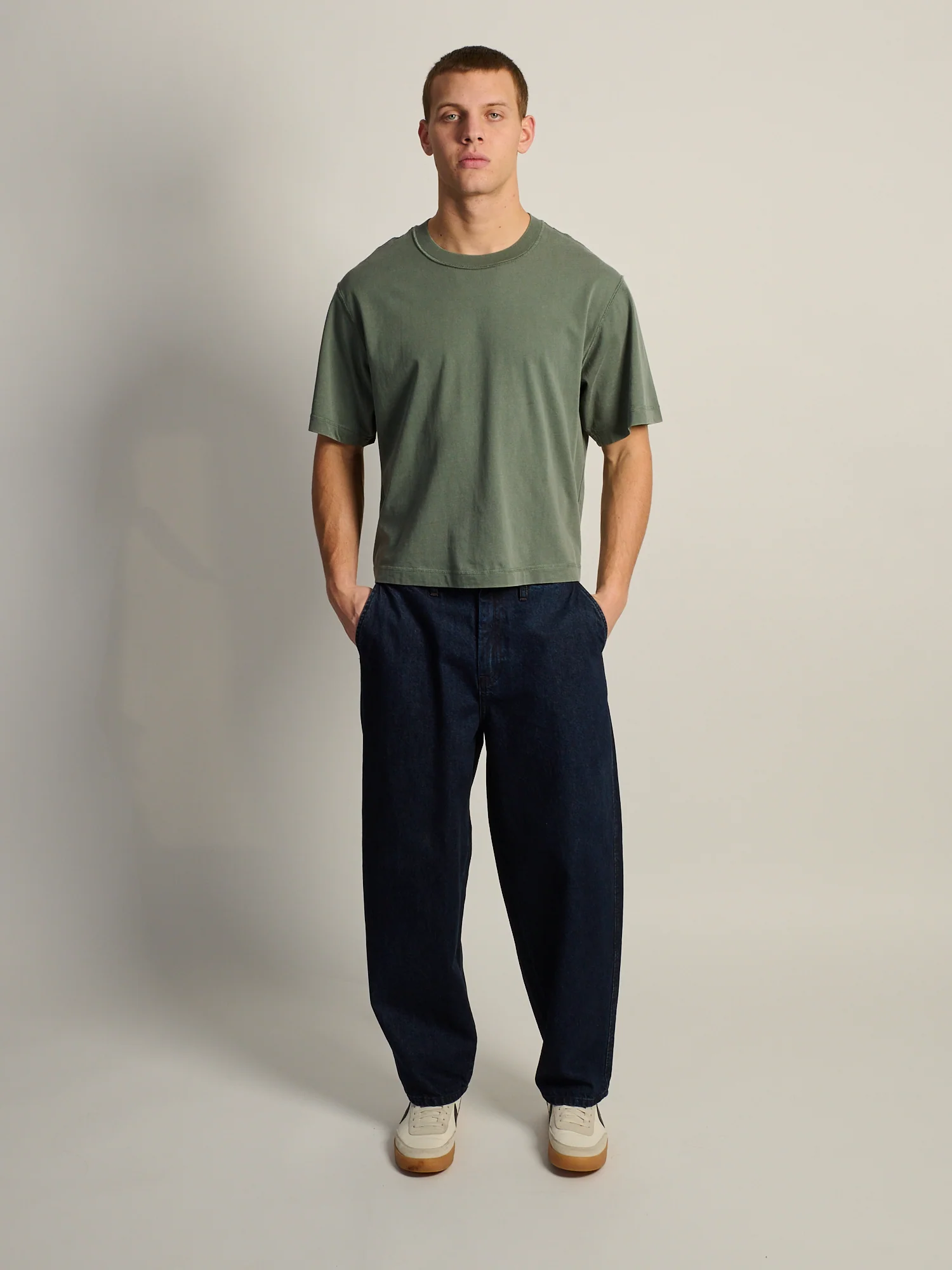KOLBY SHORT CUT VINTAGE TEE - GREEN - Image 2