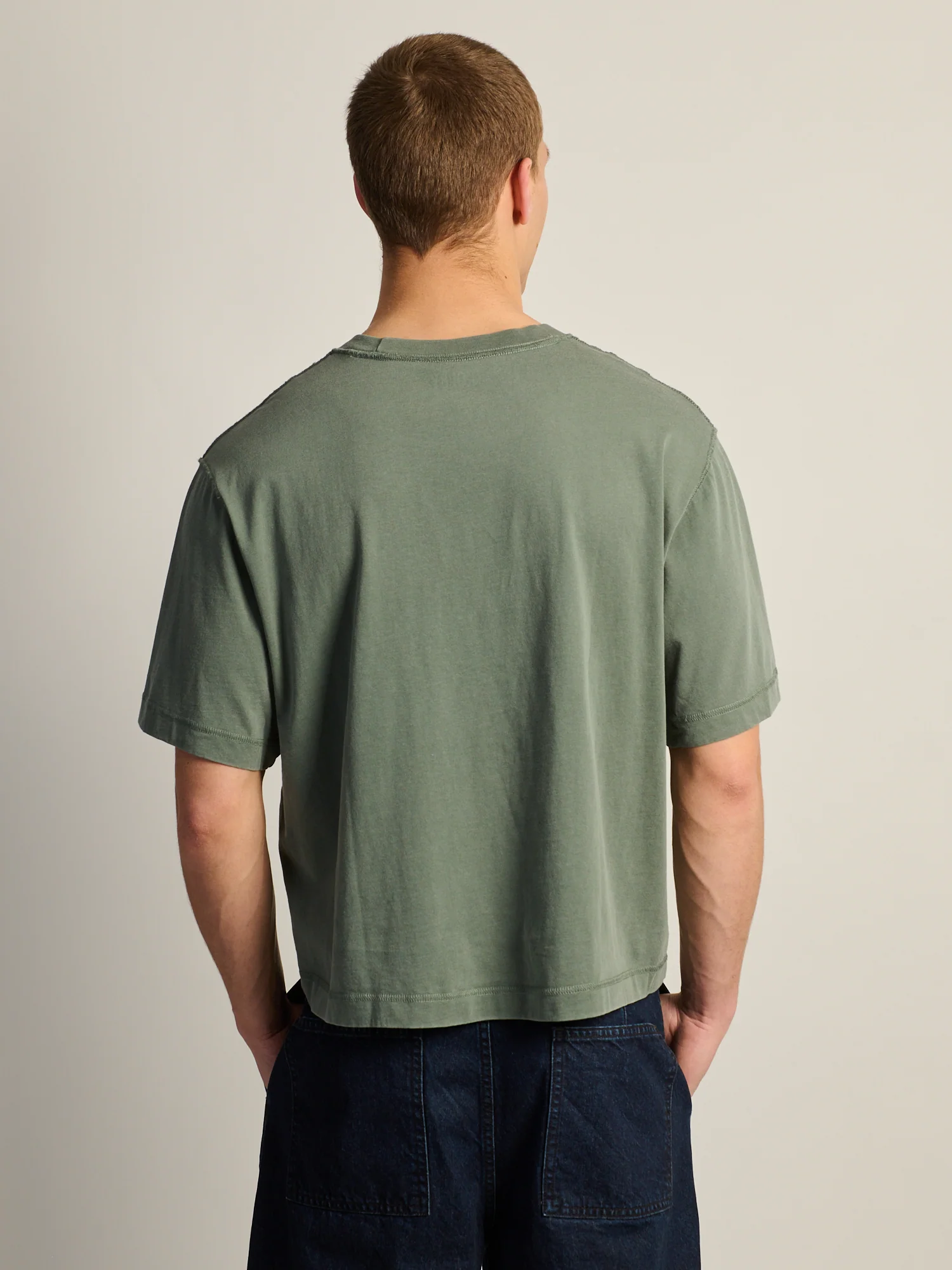 KOLBY SHORT CUT VINTAGE TEE - GREEN - Image 4