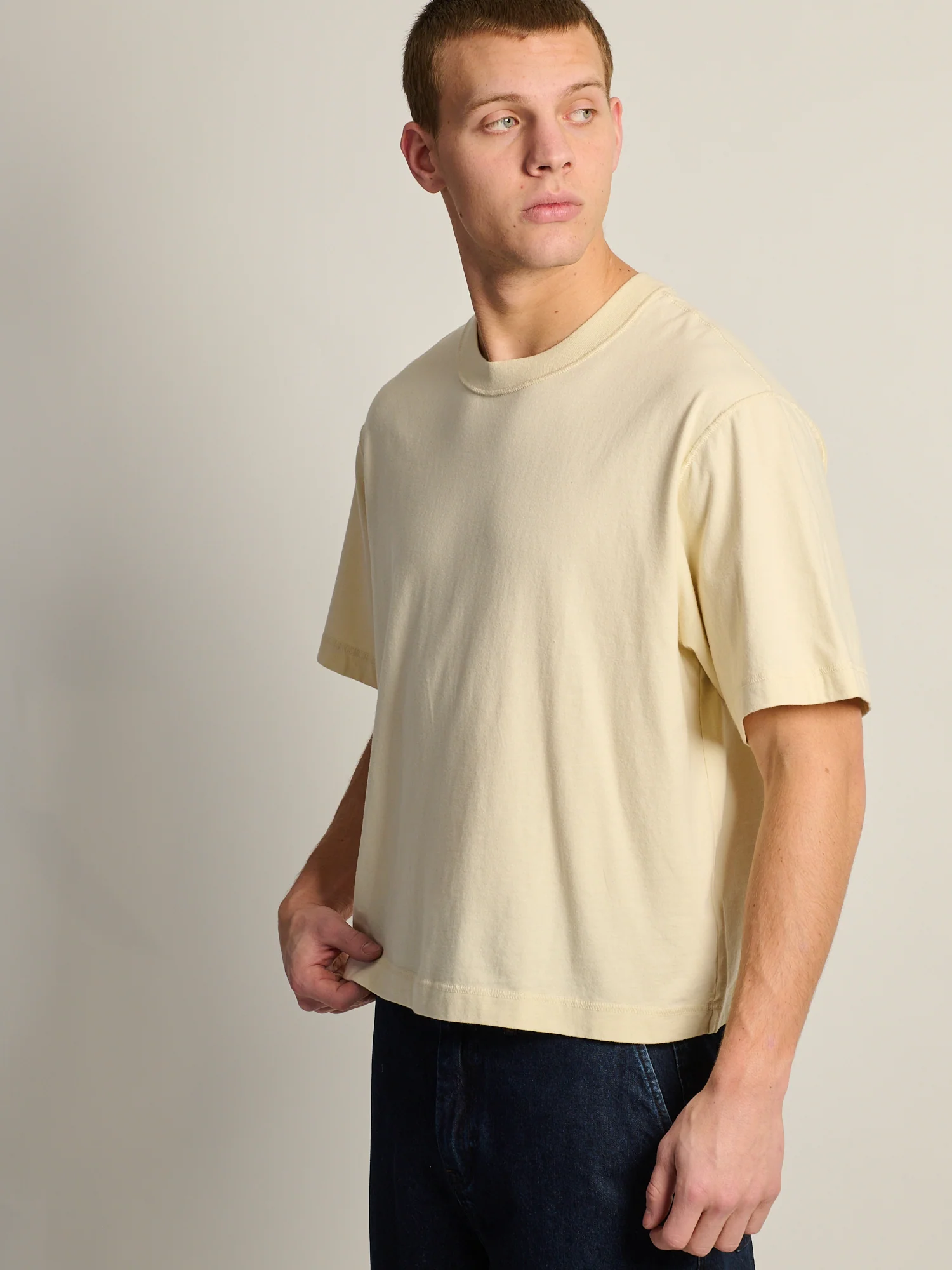 KOLBY SHORT CUT VINTAGE TEE - NATURAL - Image 3