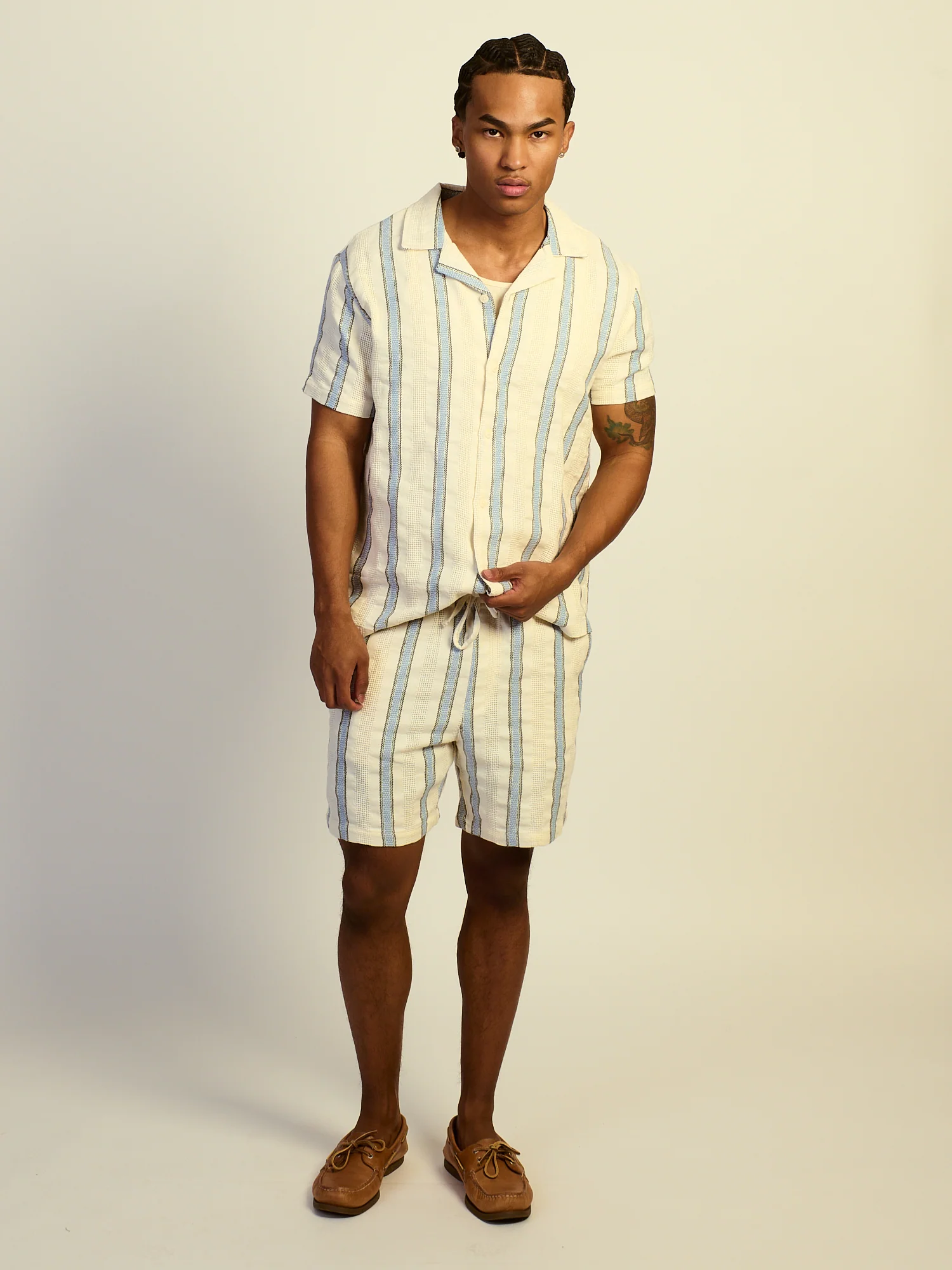 KOLBY STRIPED SHORT - BLUE - Image 2