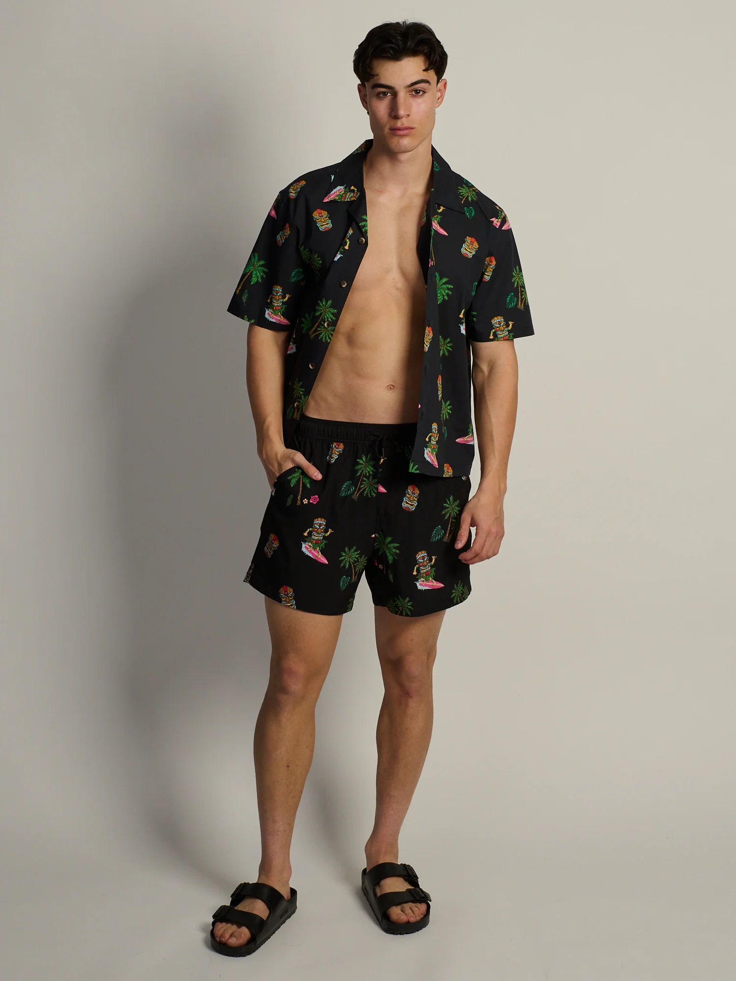 KOLBY TIKI 5in STRETCH SWIM SHORT - BLACK - Image 5