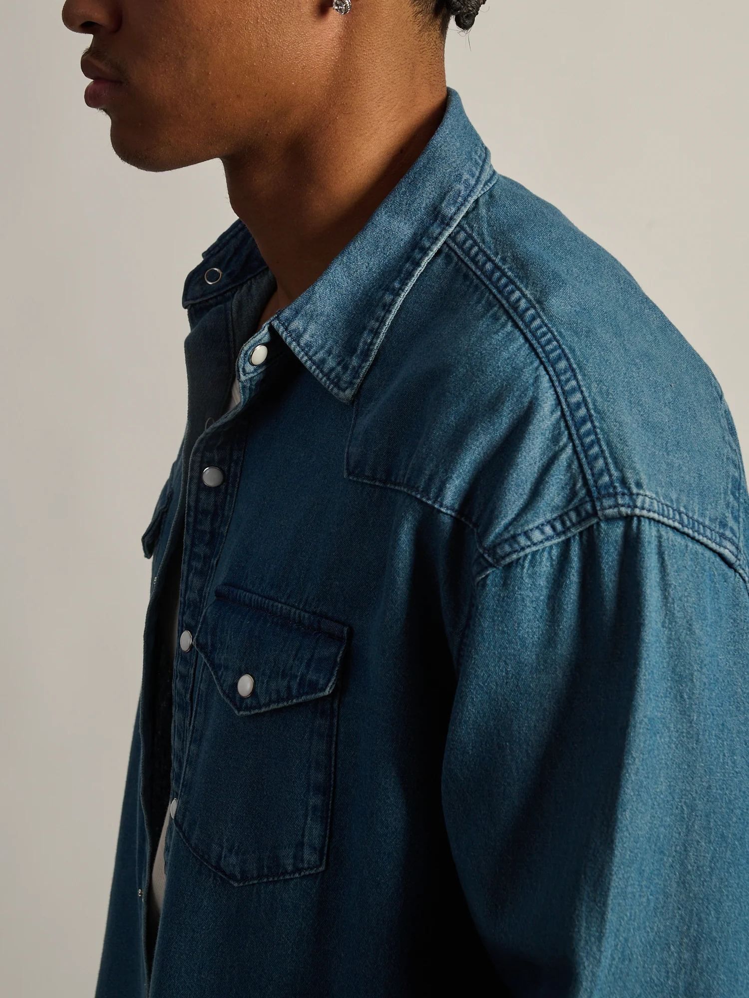 KOLBY WESTERN SHIRT - DENIM - Image 6