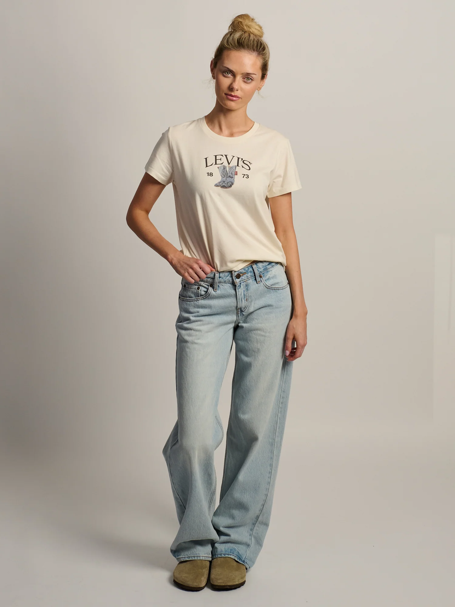 LEVIS THE PERFECT TEE - EGRET - Image 2