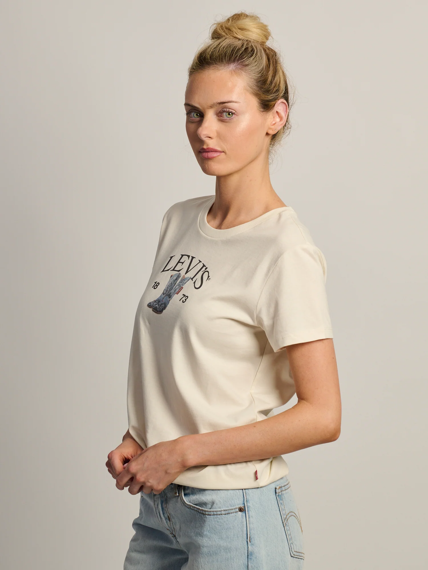 LEVIS THE PERFECT TEE - EGRET - Image 3
