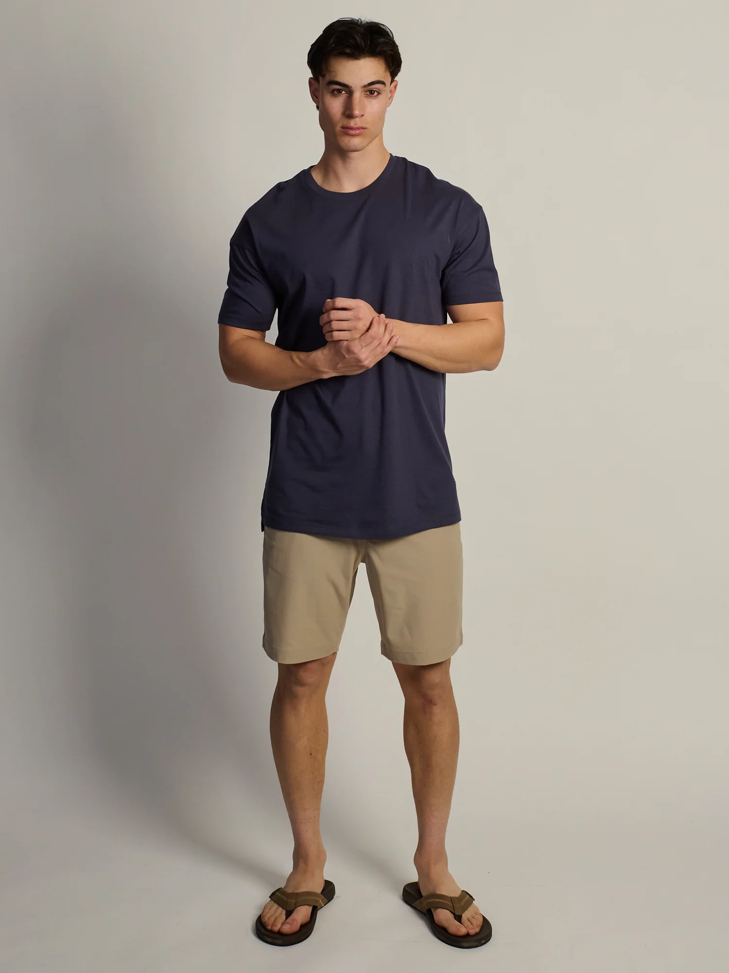 LONG FIT TEE - CHARCOAL NAVY - Image 2
