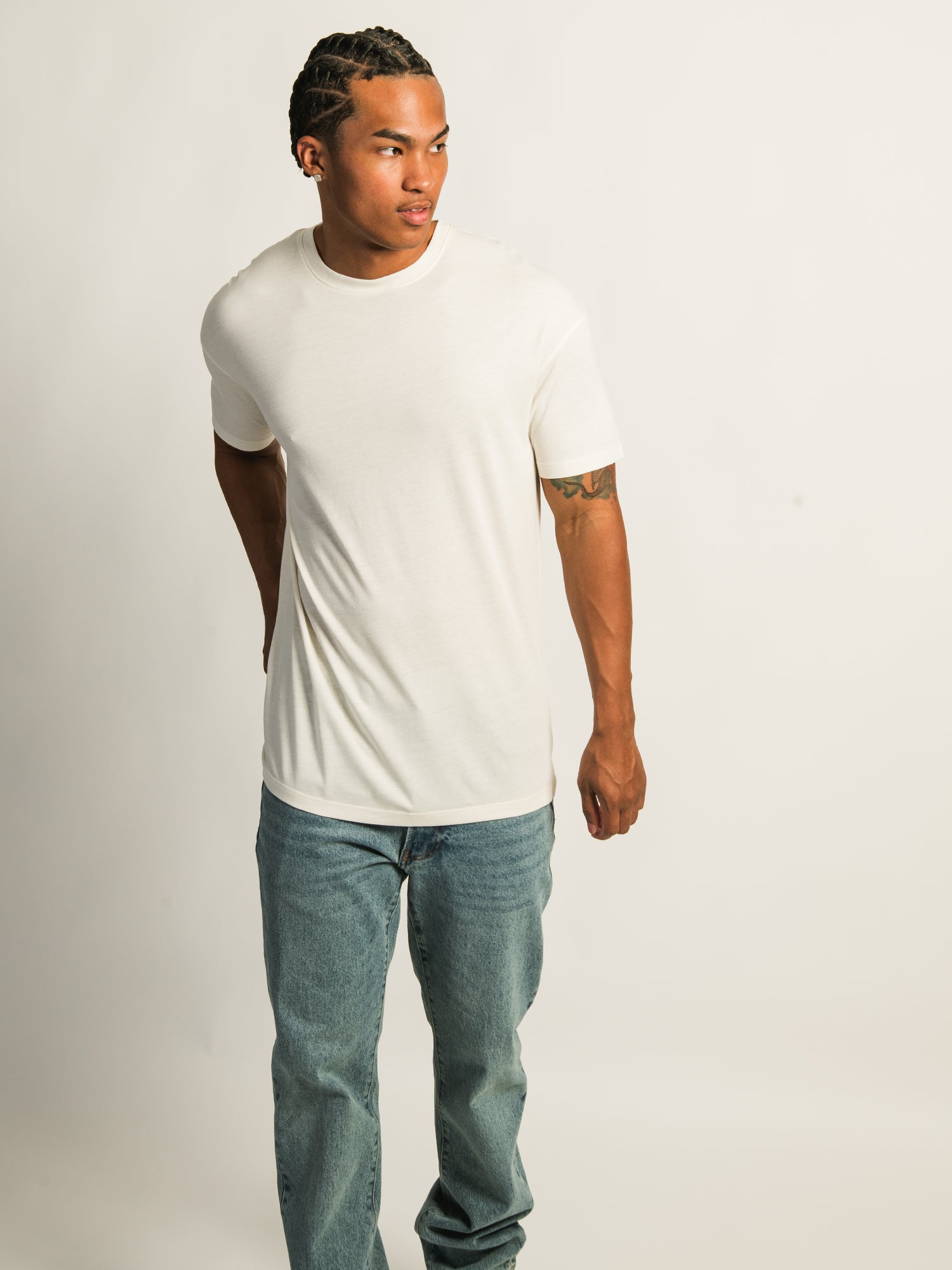 LONG FIT TEE- CREAM - Image 2