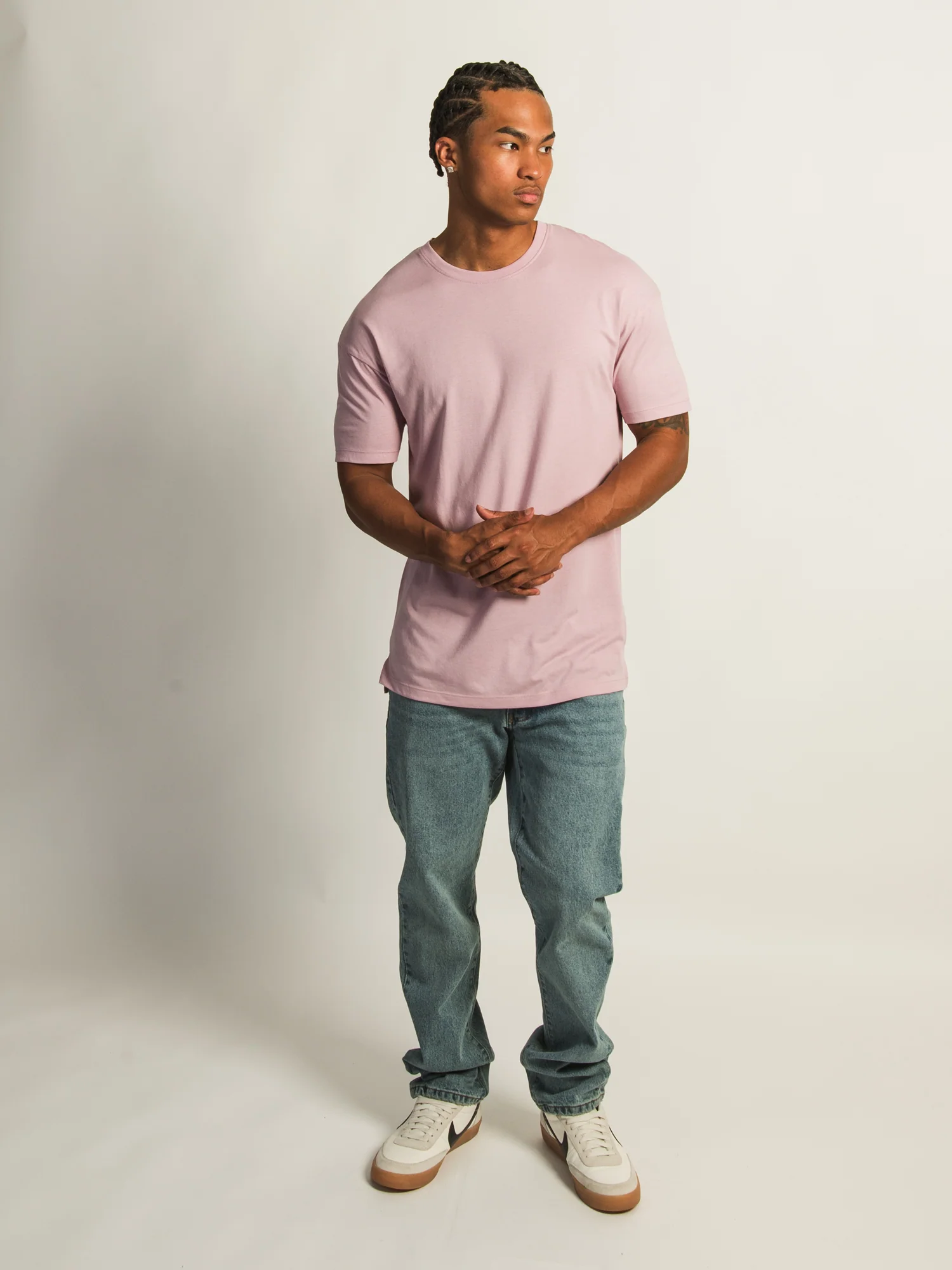 LONG FIT TEE- ROSE - Image 2