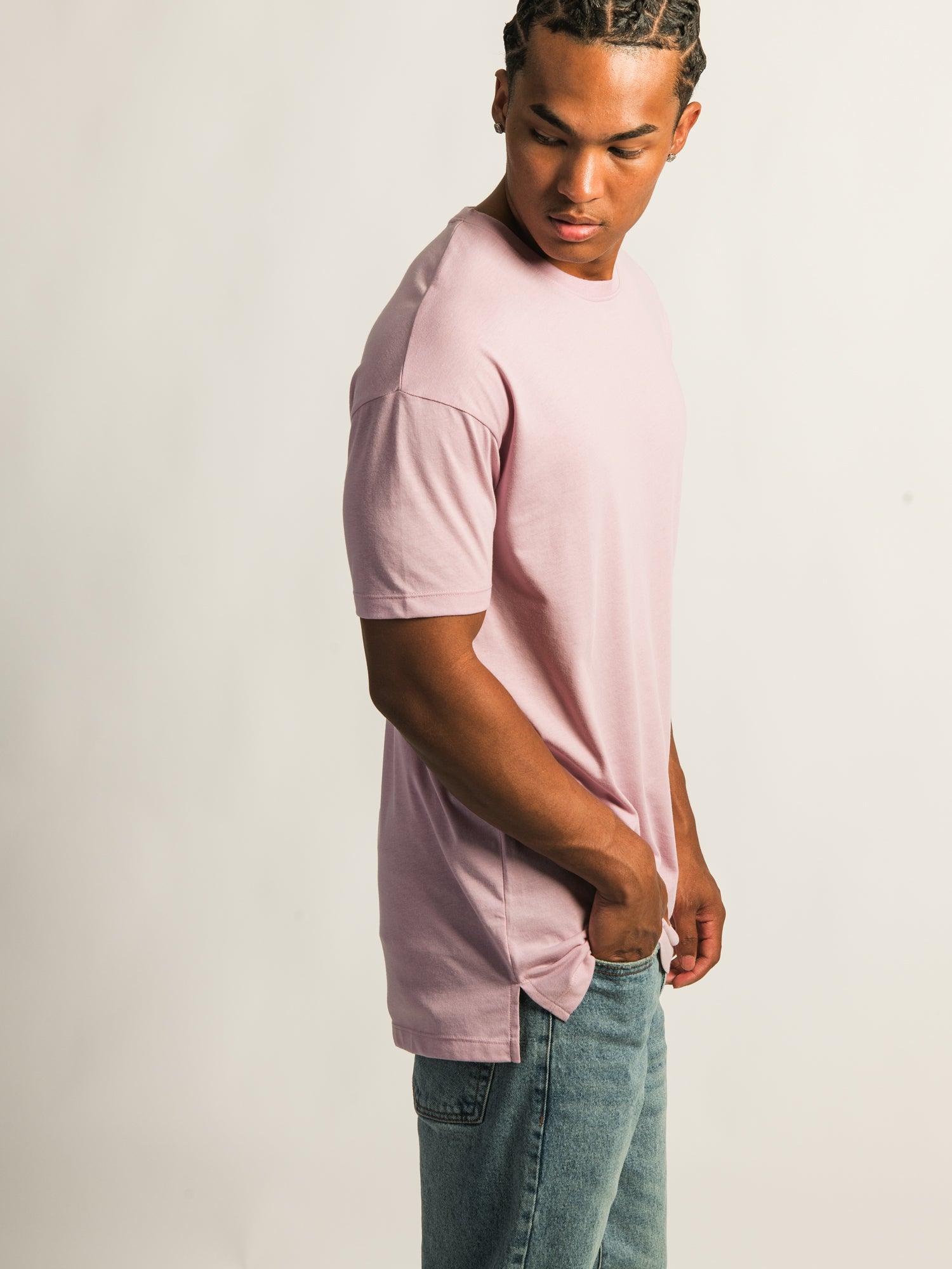 LONG FIT TEE- ROSE - Image 4