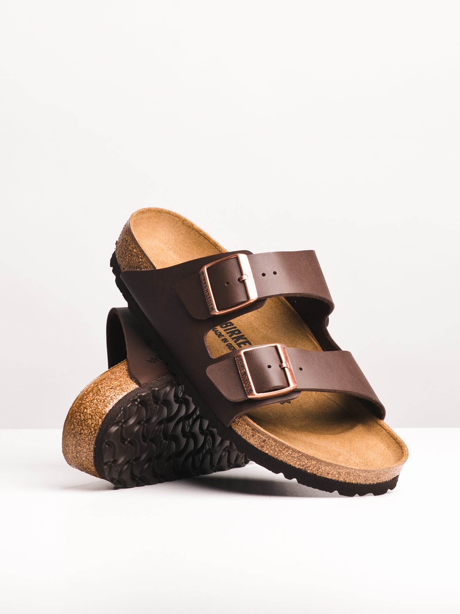 MENS BIRKENSTOCK ARIZONA SANDALS - DARK BROWN - Image 2