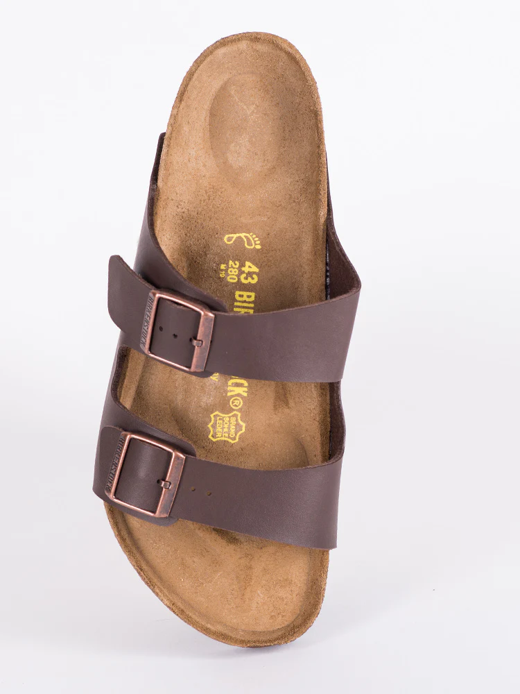 MENS BIRKENSTOCK ARIZONA SANDALS - DARK BROWN - Image 3