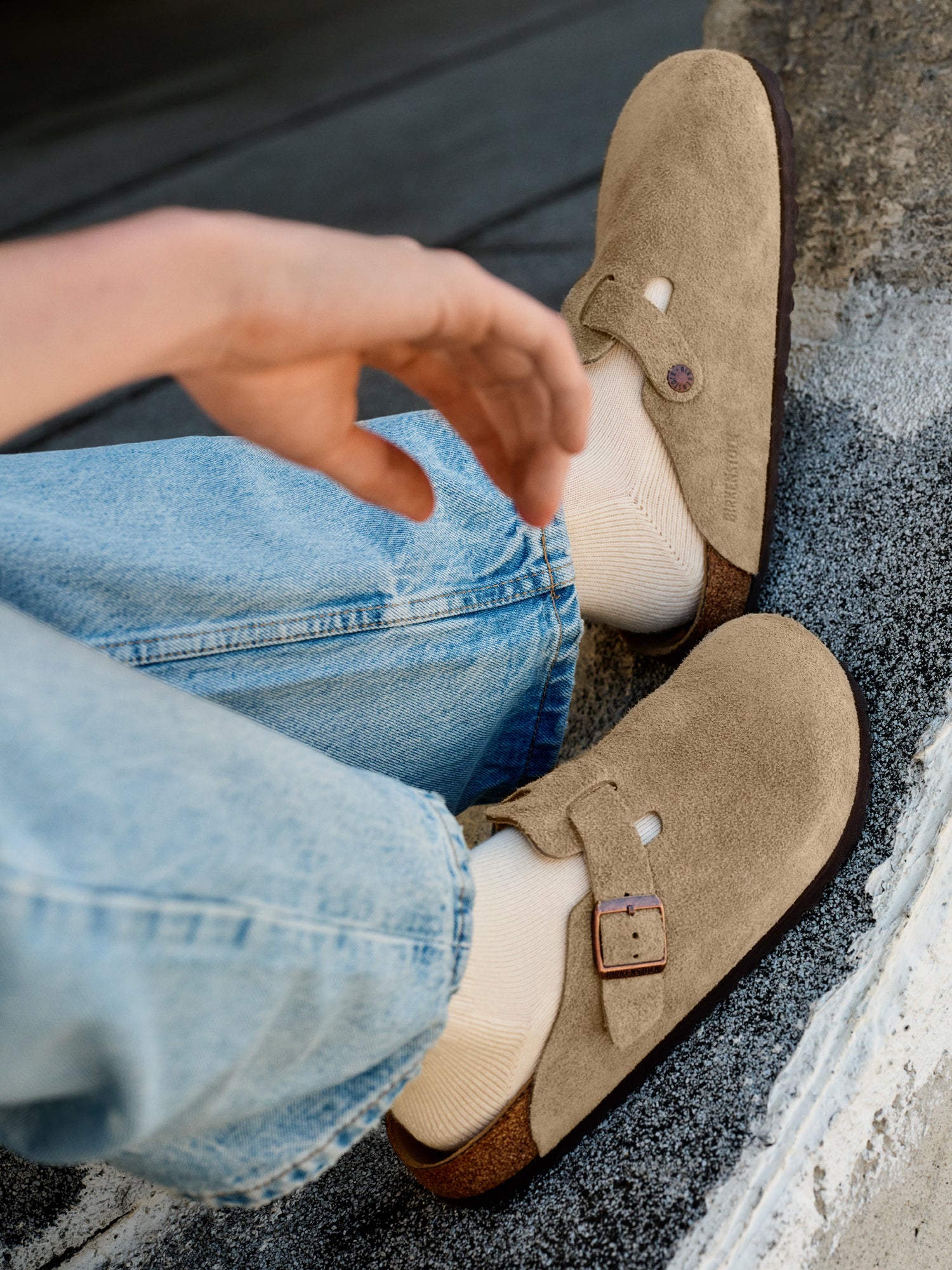 MENS BIRKENSTOCK BOSTON CLOG - TAUPE - Image 6