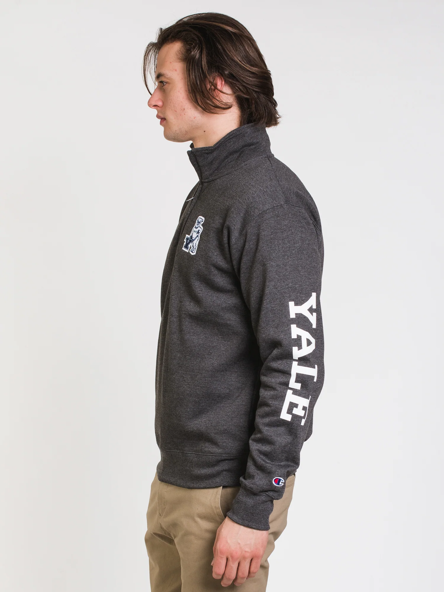 CHAMPION 1/4 ZIP YALE UNIVERSITY SWEATER - CLEARANCE - Image 4