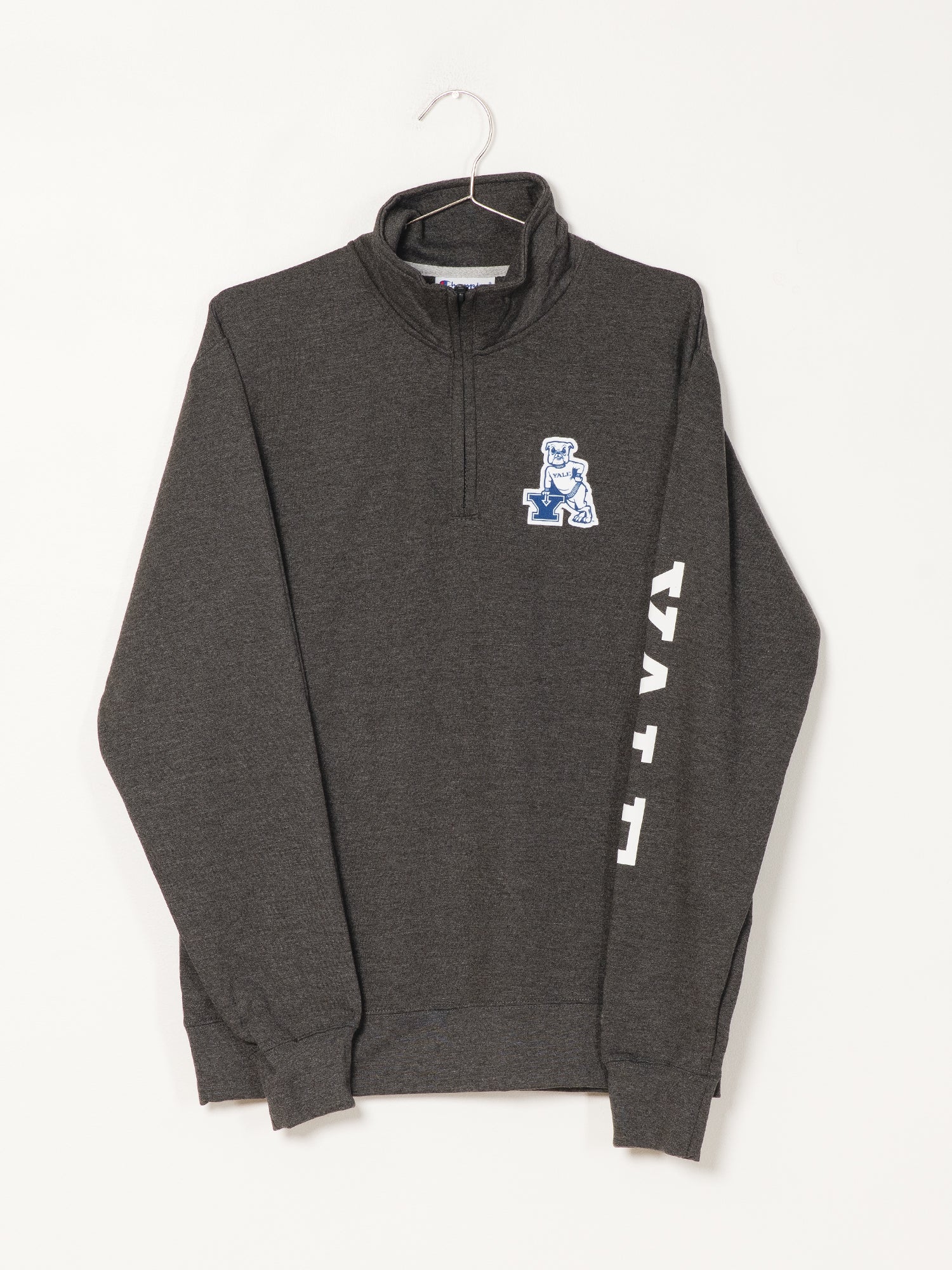 CHAMPION 1/4 ZIP YALE UNIVERSITY SWEATER - CLEARANCE - Image 5