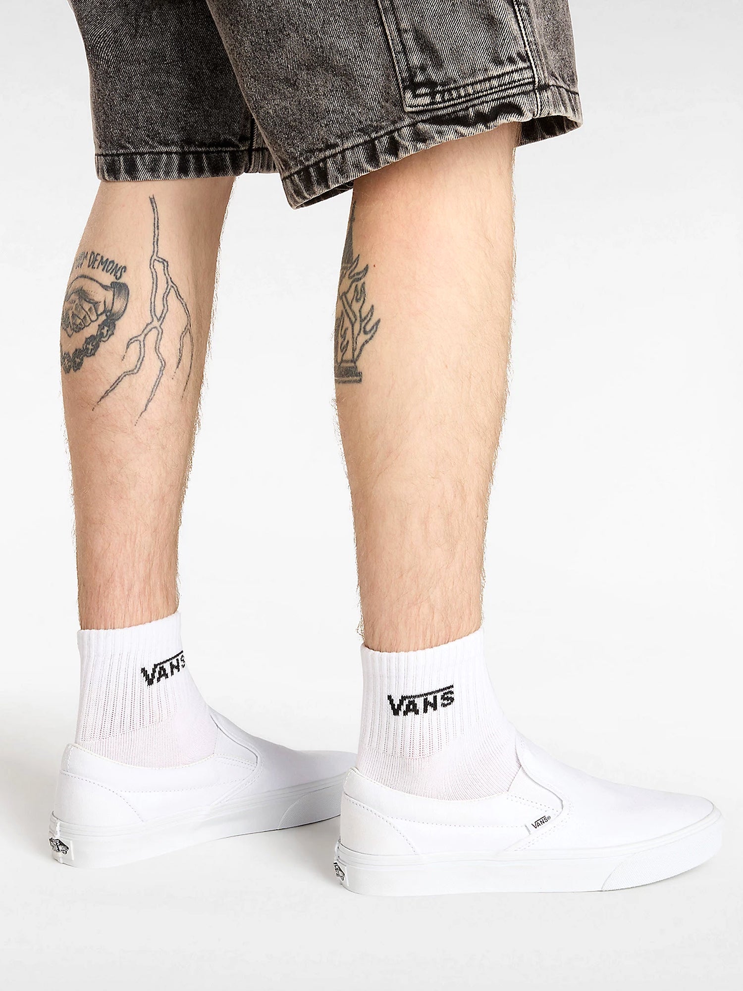 MENS VANS CLASSIC SLIP-ON TRUE WHITE CANVAS SHOES - Image 3