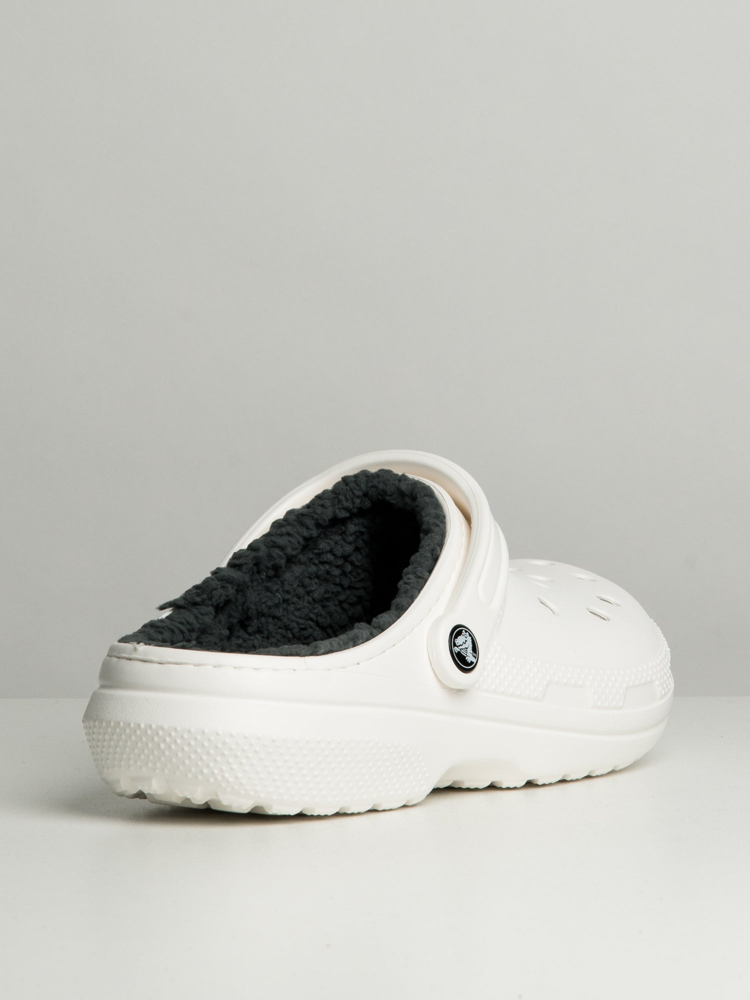 MENS CROCS CLASSIC LINED CLOG - WHITE/GREY - Image 3