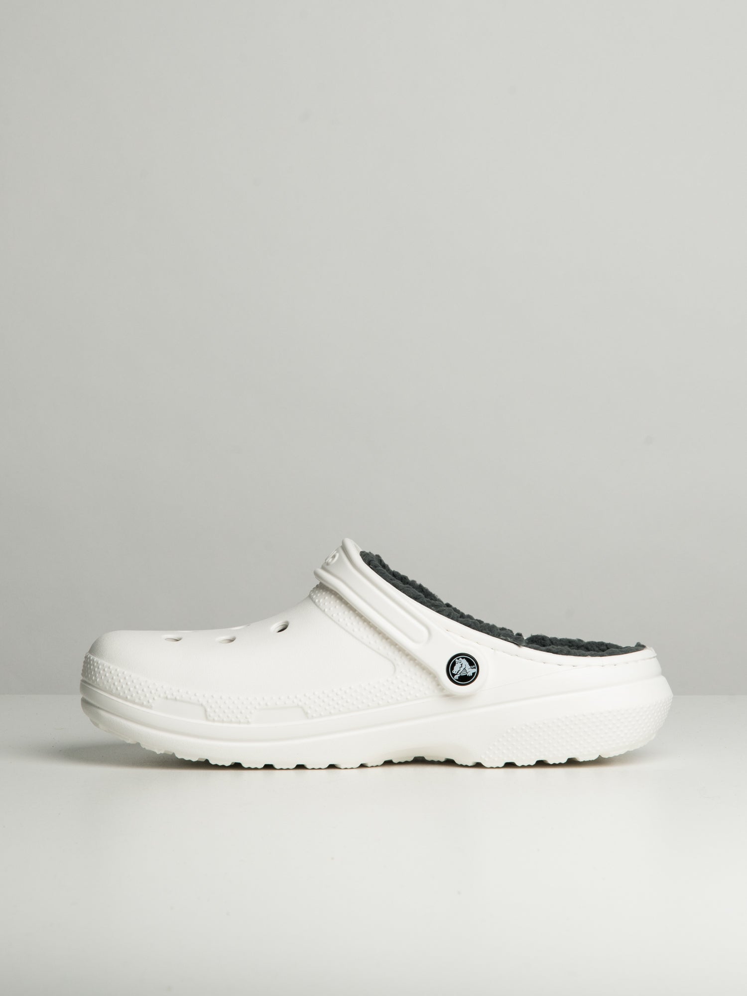 MENS CROCS CLASSIC LINED CLOG - WHITE/GREY - Image 4