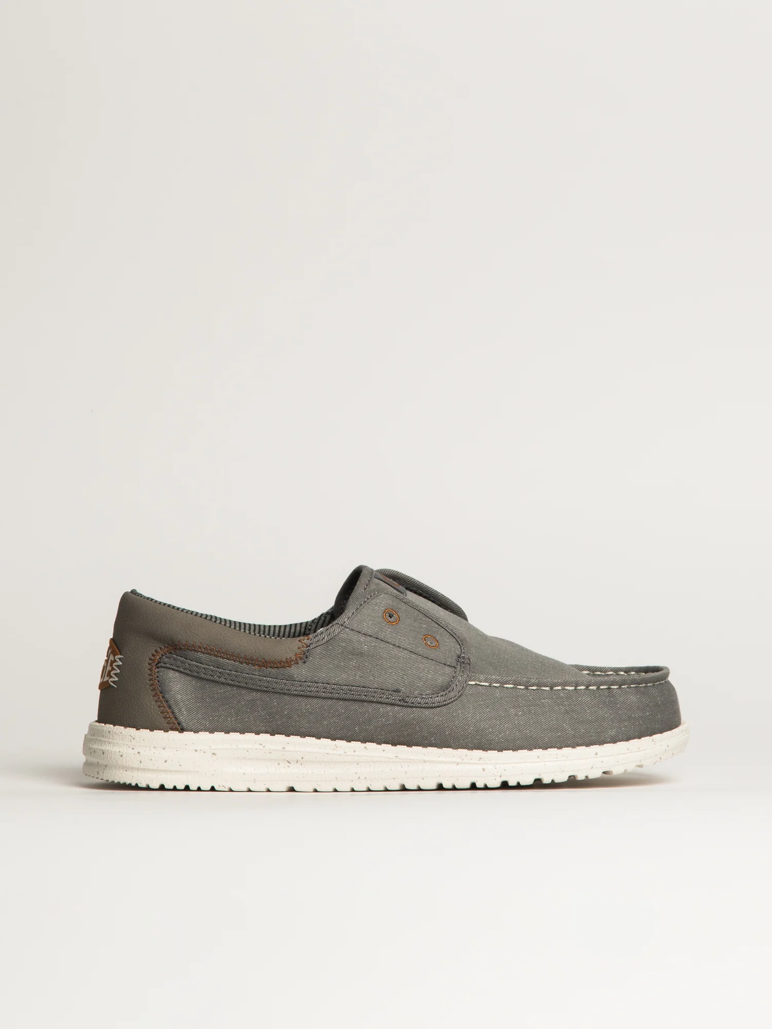 MENS HEY DUDE WALLY CRUZ STRETCH CANVAS - GREY