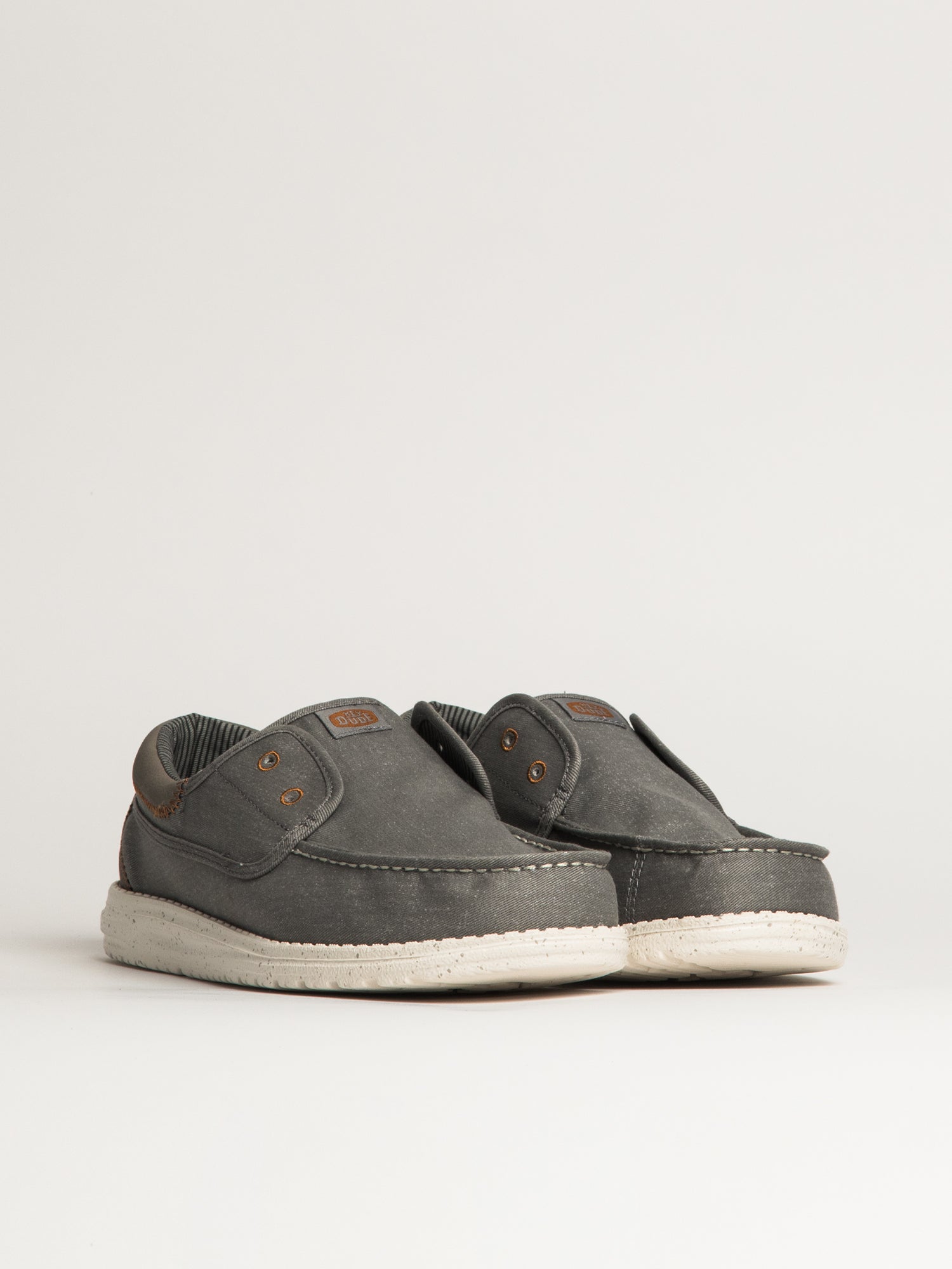 MENS HEY DUDE WALLY CRUZ STRETCH CANVAS - GREY - Image 2