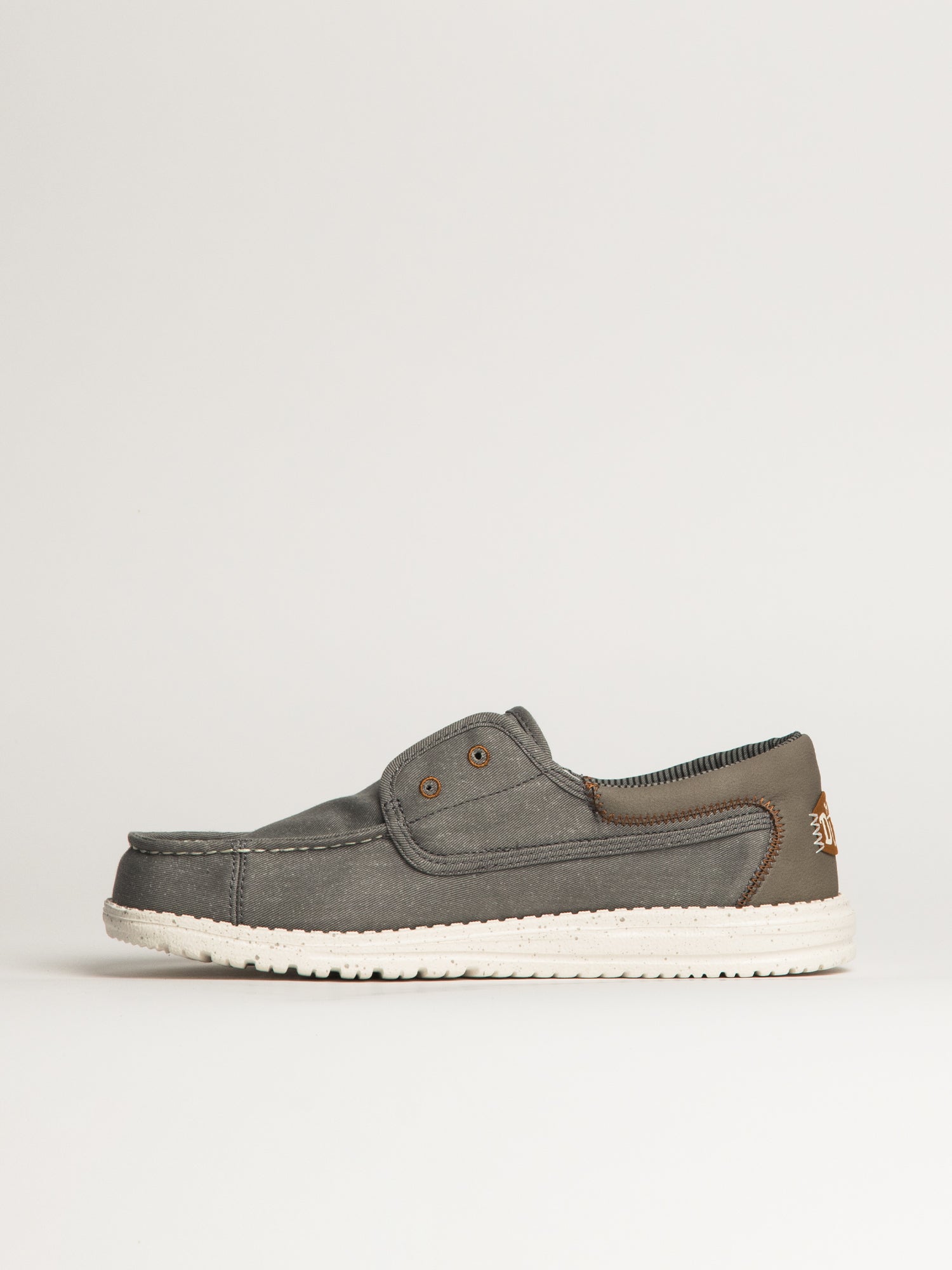 MENS HEY DUDE WALLY CRUZ STRETCH CANVAS - GREY - Image 3