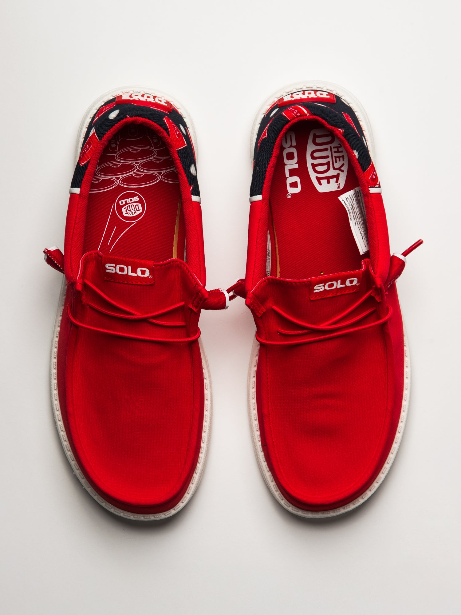 MENS HEYDUDE WALLY FUNK SOLO CUP SLIP-ON - RED - Image 4