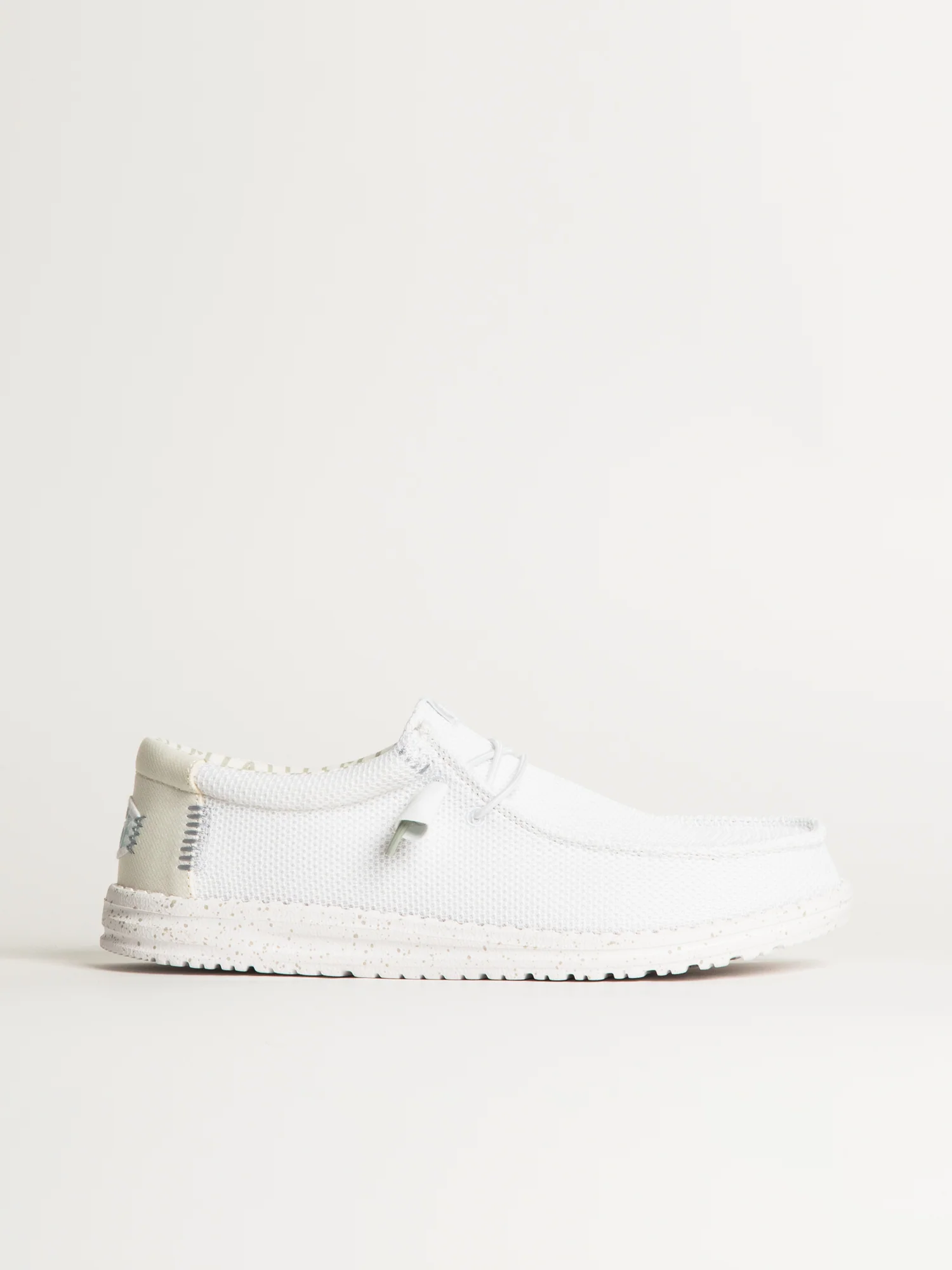 MENS HEYDUDE WALLY STRETCH SOX SLIP-ON - WHITE