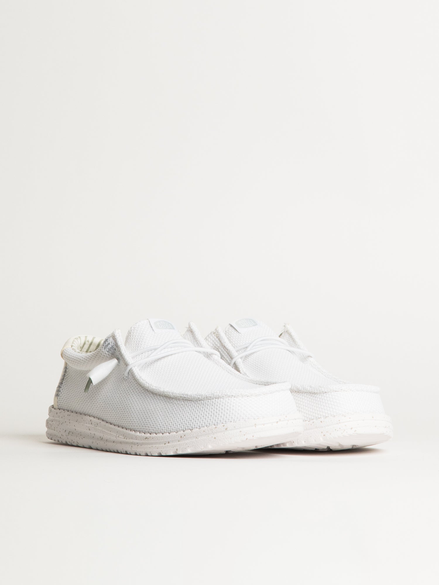 MENS HEYDUDE WALLY STRETCH SOX SLIP-ON - WHITE - Image 2