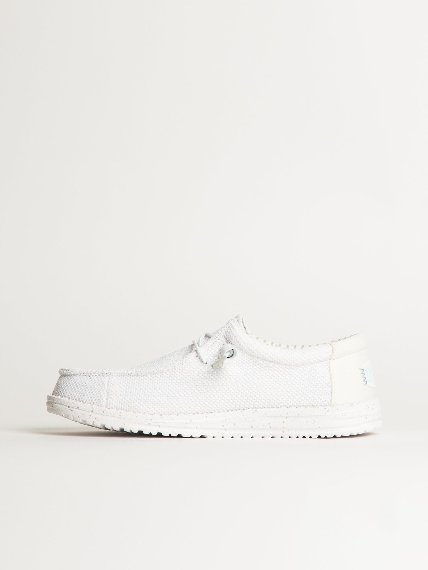 MENS HEYDUDE WALLY STRETCH SOX SLIP-ON - WHITE - Image 3