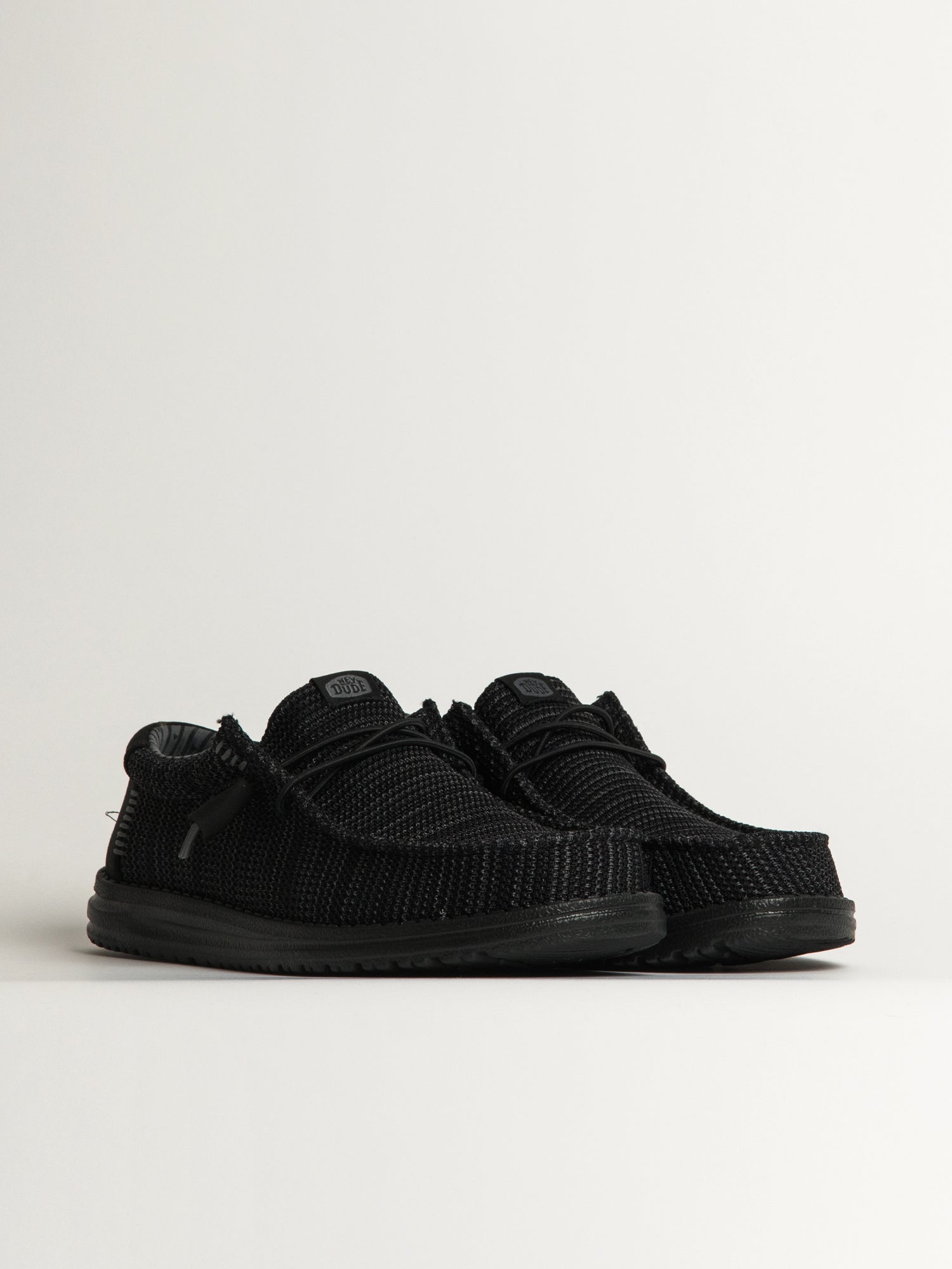 MENS HEYDUDE WALLY STRETCH SOX SLIP-ON - BLACK - Image 2