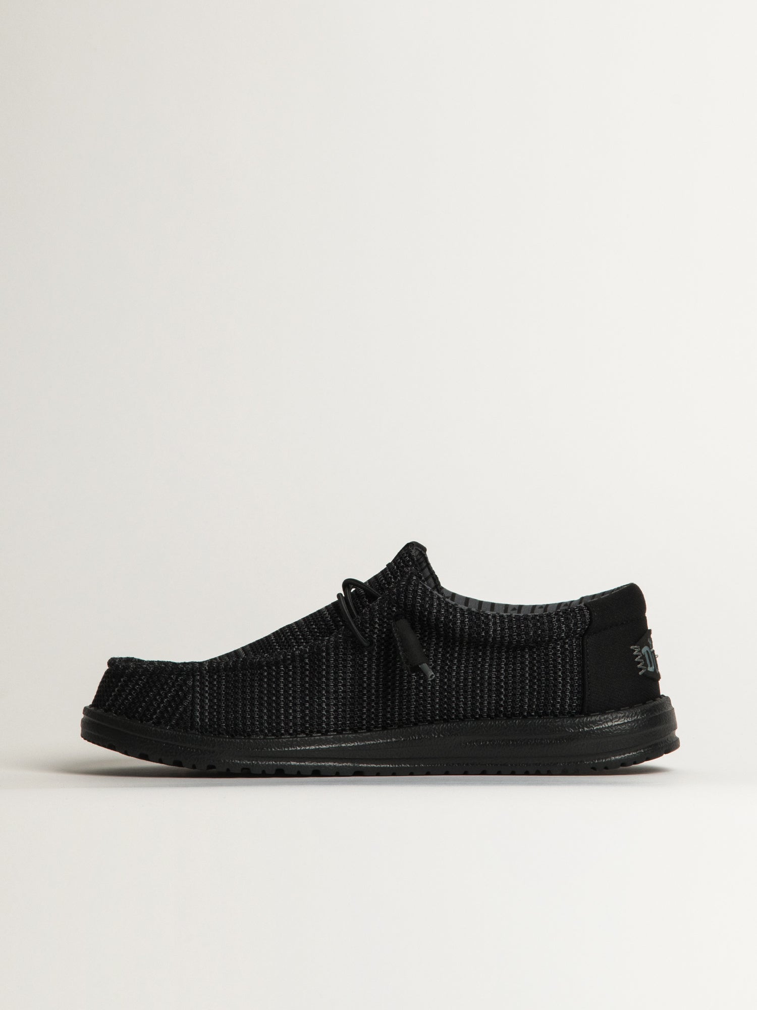 MENS HEYDUDE WALLY STRETCH SOX SLIP-ON - BLACK - Image 3