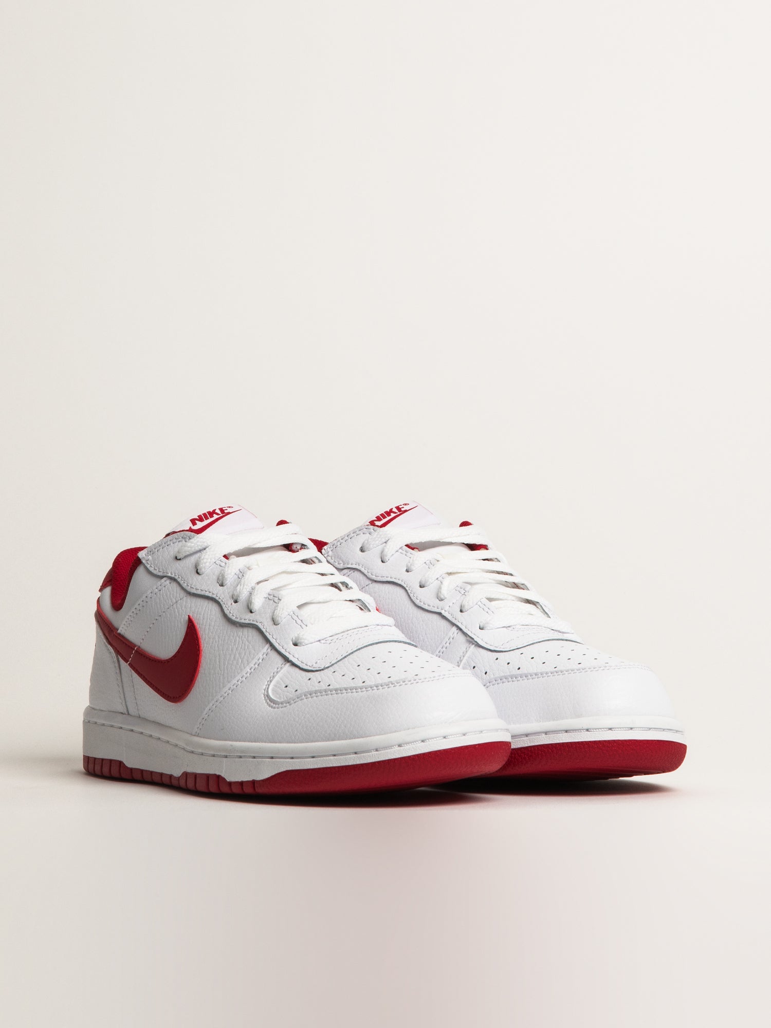 MENS NIKE BIG NIKE LOW SNEAKER - WHITE/GYM RED - Image 2
