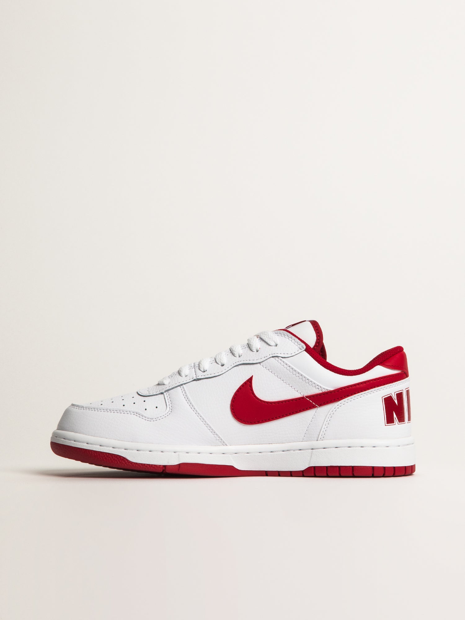 MENS NIKE BIG NIKE LOW SNEAKER - WHITE/GYM RED - Image 3